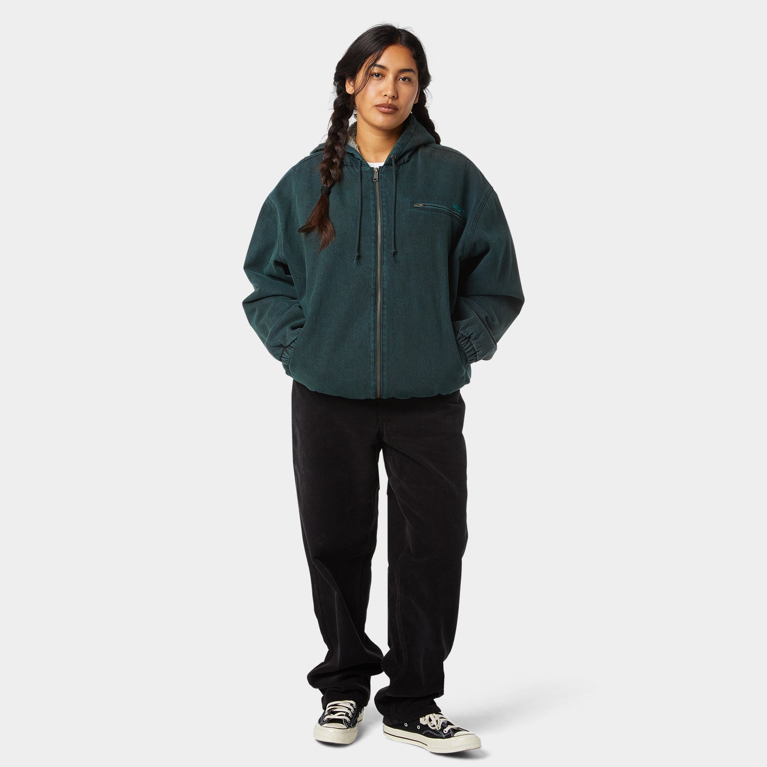 HUF (ハフ) Worldwide JP /JACKETS（ジャケット）/ WHAT A JUNGLE DENIM WORK JACKET商品 / EVERGREEN