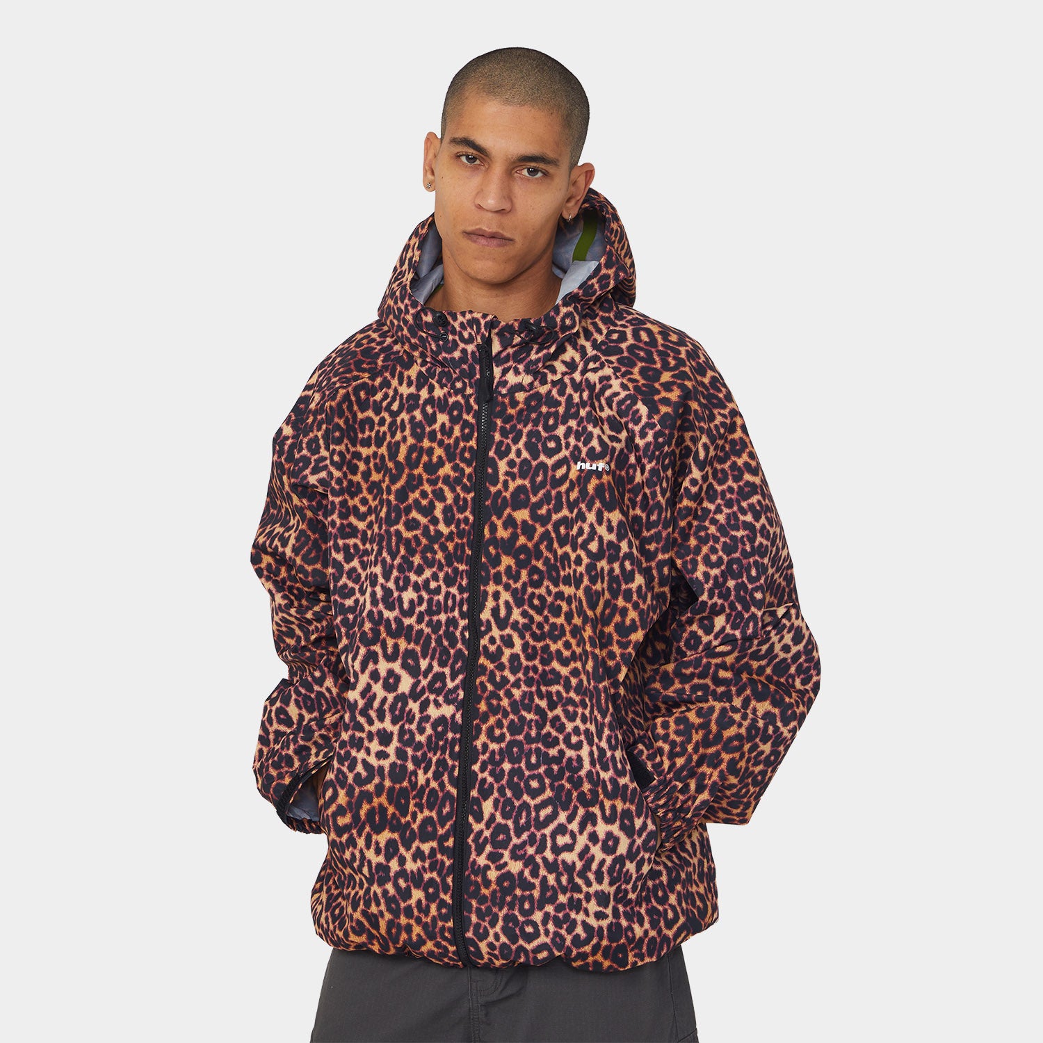 HUF (ハフ) Worldwide JP /JACKETS（ジャケット）/ RAINIER PRINTED SHELL JACKET商品 / BROWN