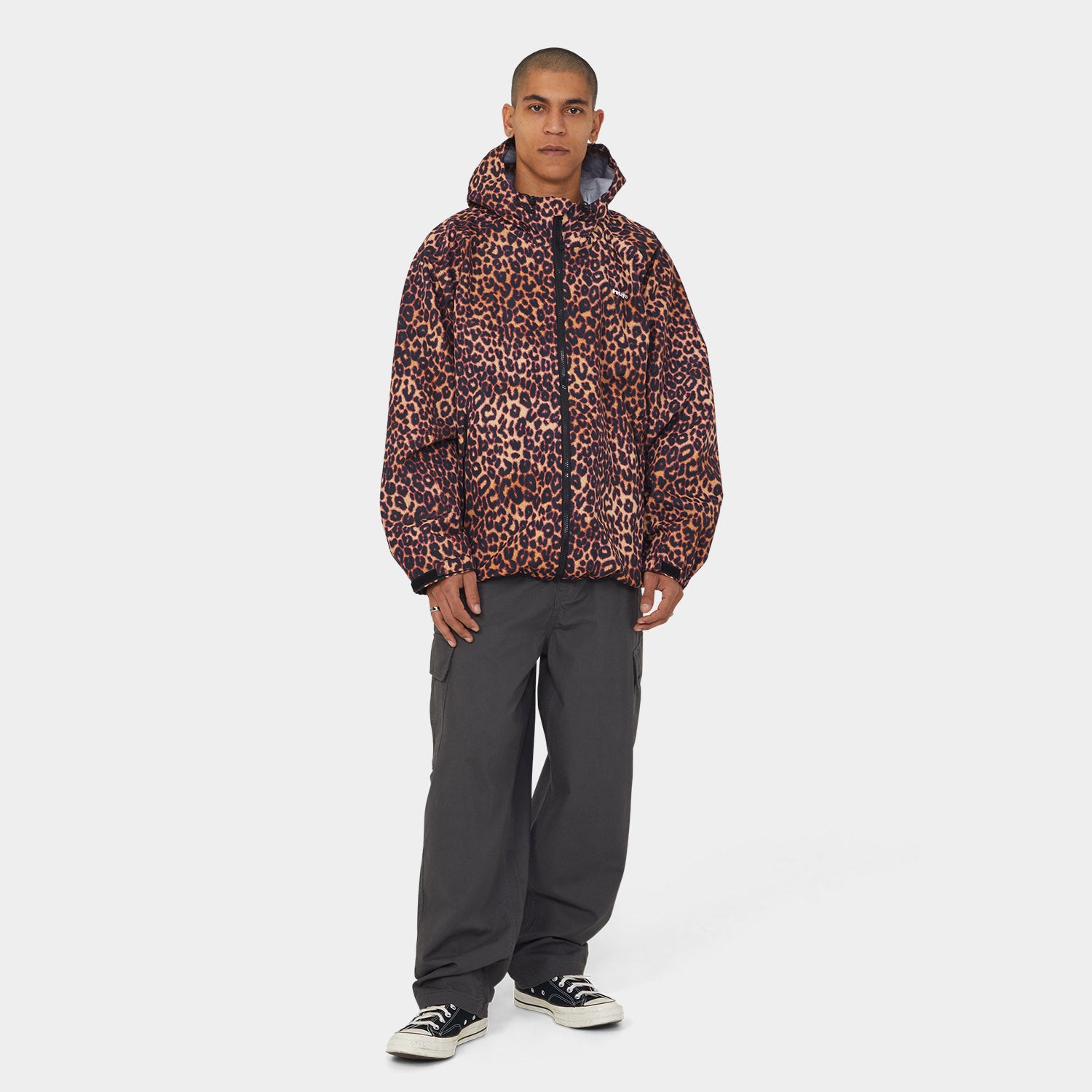 HUF GUIDE SHELL JACKET M チャコール ネイジャパ着用