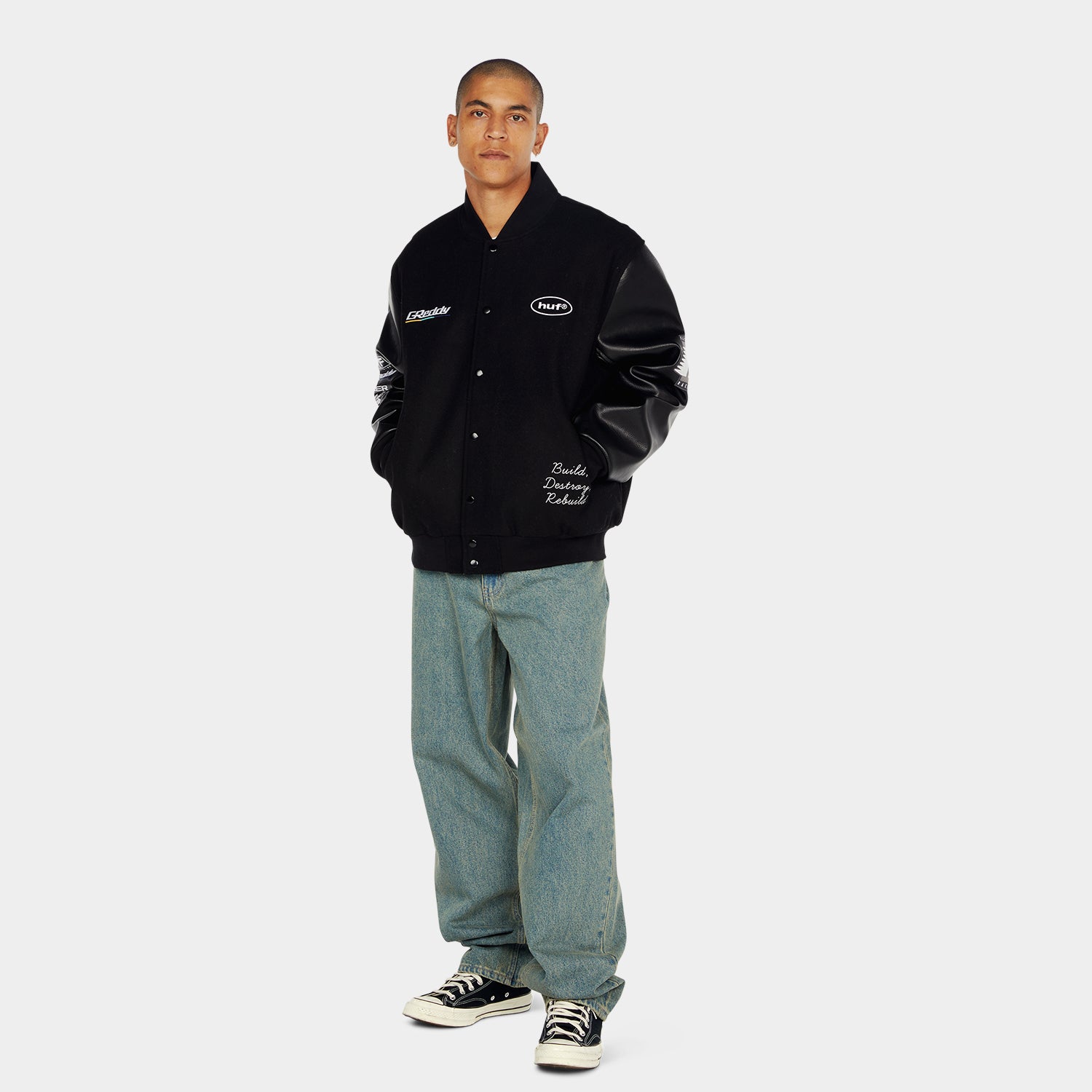 HUF X GREDDY VARSITY JACKET｜JACKETS（ジャケット）｜【公式通販 HUF