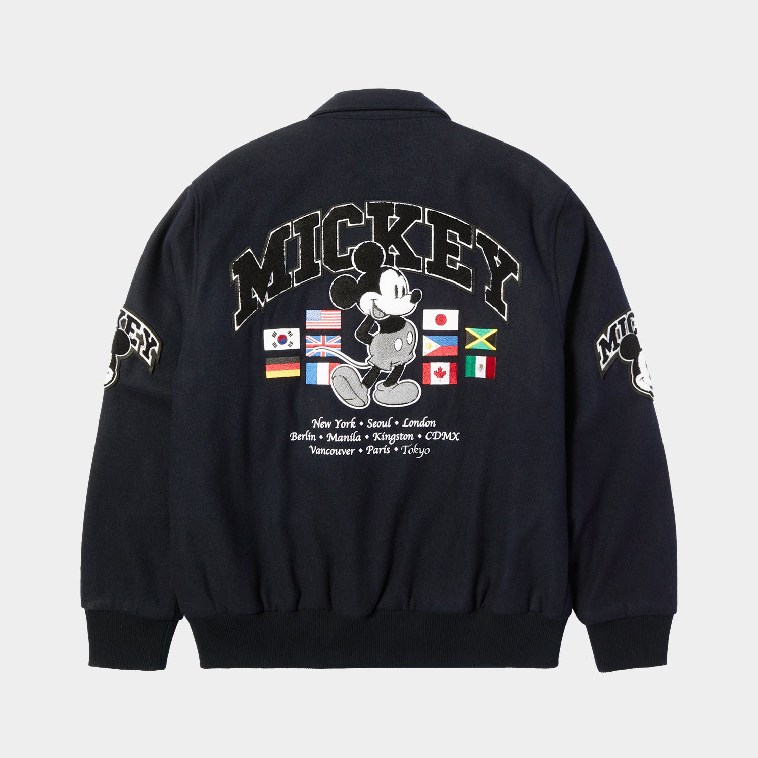 HUF (ハフ) Worldwide JP /JACKETS（ジャケット）/ DISNEY | HUF WORLDWIDE TOUR VARSITY JACKET商品 / NAVY