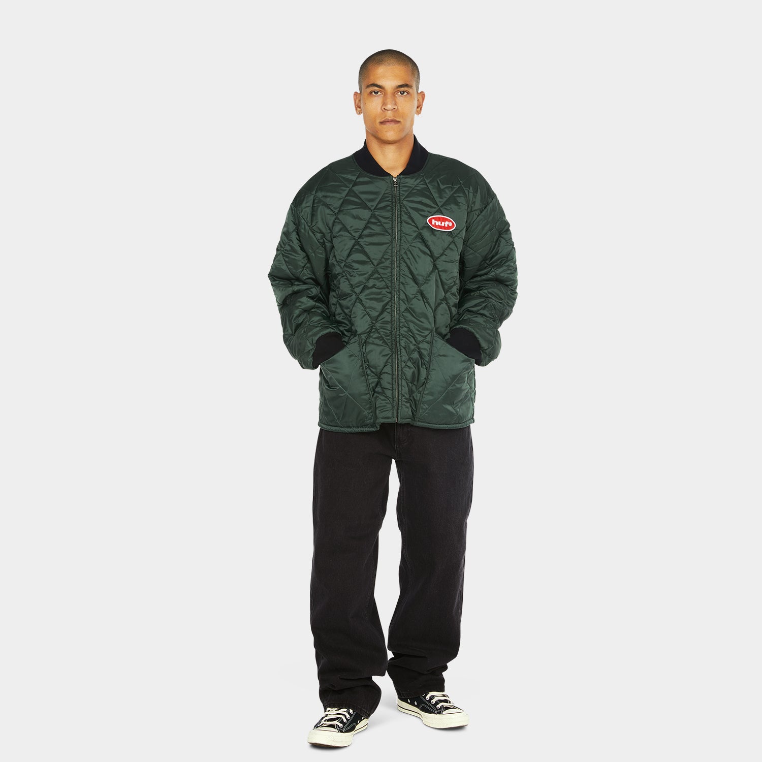 HUF (ハフ) Worldwide JP /JACKETS（ジャケット）/ DISNEY | HUF MICKEY QUILTED WORK JACKET商品 / FOREST GREEN