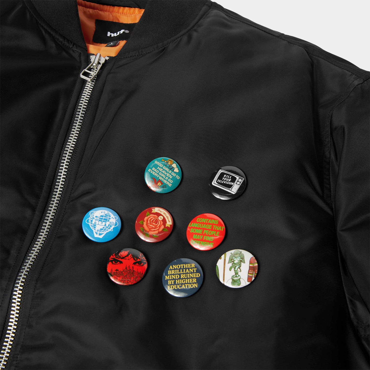 HUF (ハフ) Worldwide JP /JACKETS（ジャケット）/ OLYMPIA FLIGHT JACKET商品 / BLACK