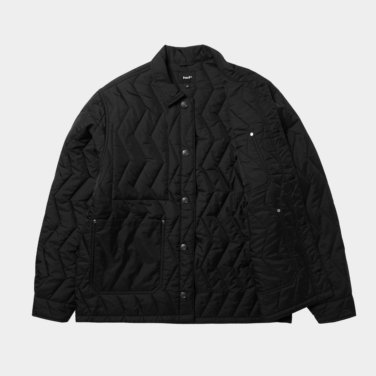 HUF (ハフ) Worldwide JP /JACKETS（ジャケット）/ ZIG ZAG QUILTED CHORE JACKET商品 / BLACK