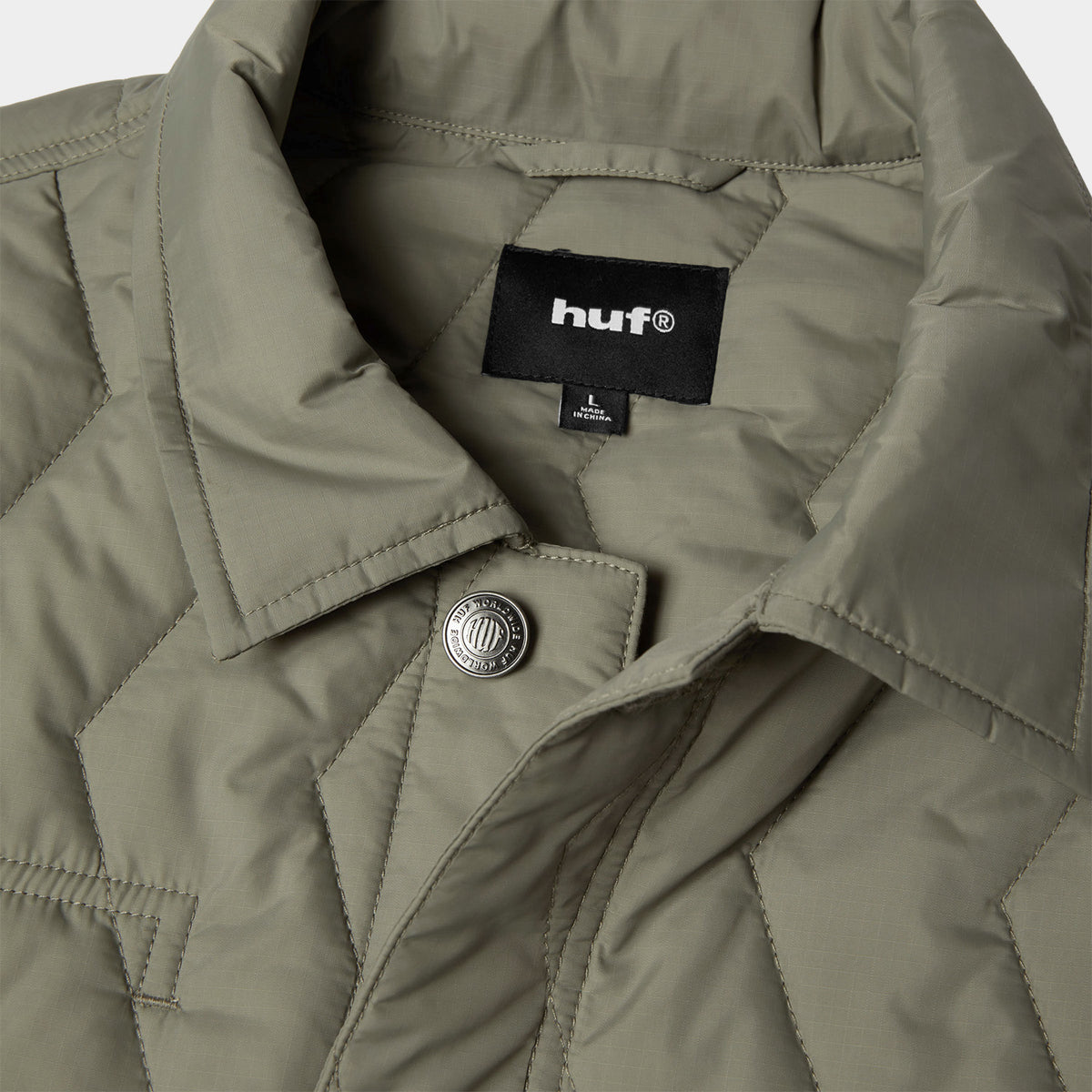 HUF (ハフ) Worldwide JP /JACKETS（ジャケット）/ ZIG ZAG QUILTED CHORE JACKET商品 / BLACK