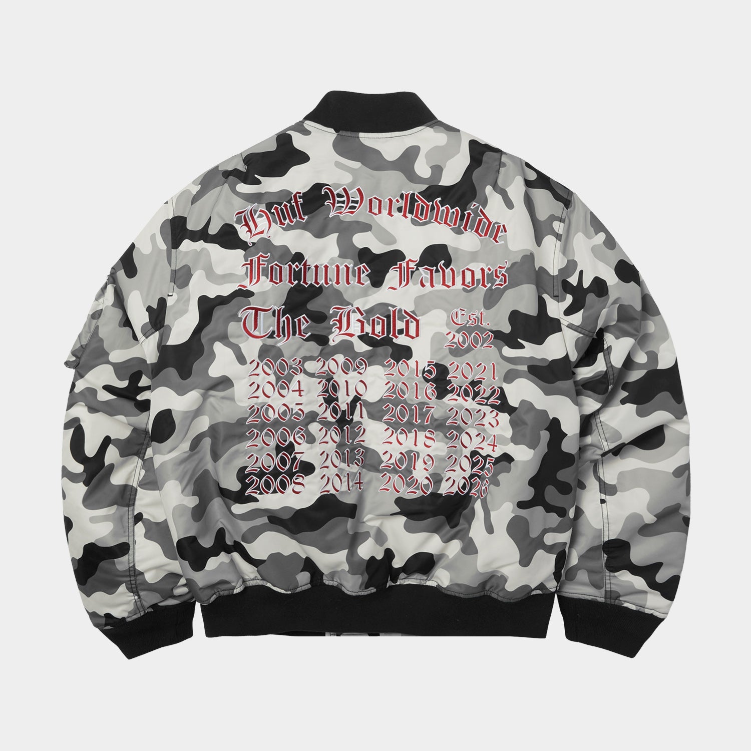 HUF (ハフ) Worldwide JP /JACKETS（ジャケット）/ OLYMPIA CAMO FLIGHT JACKET商品 / CAMO