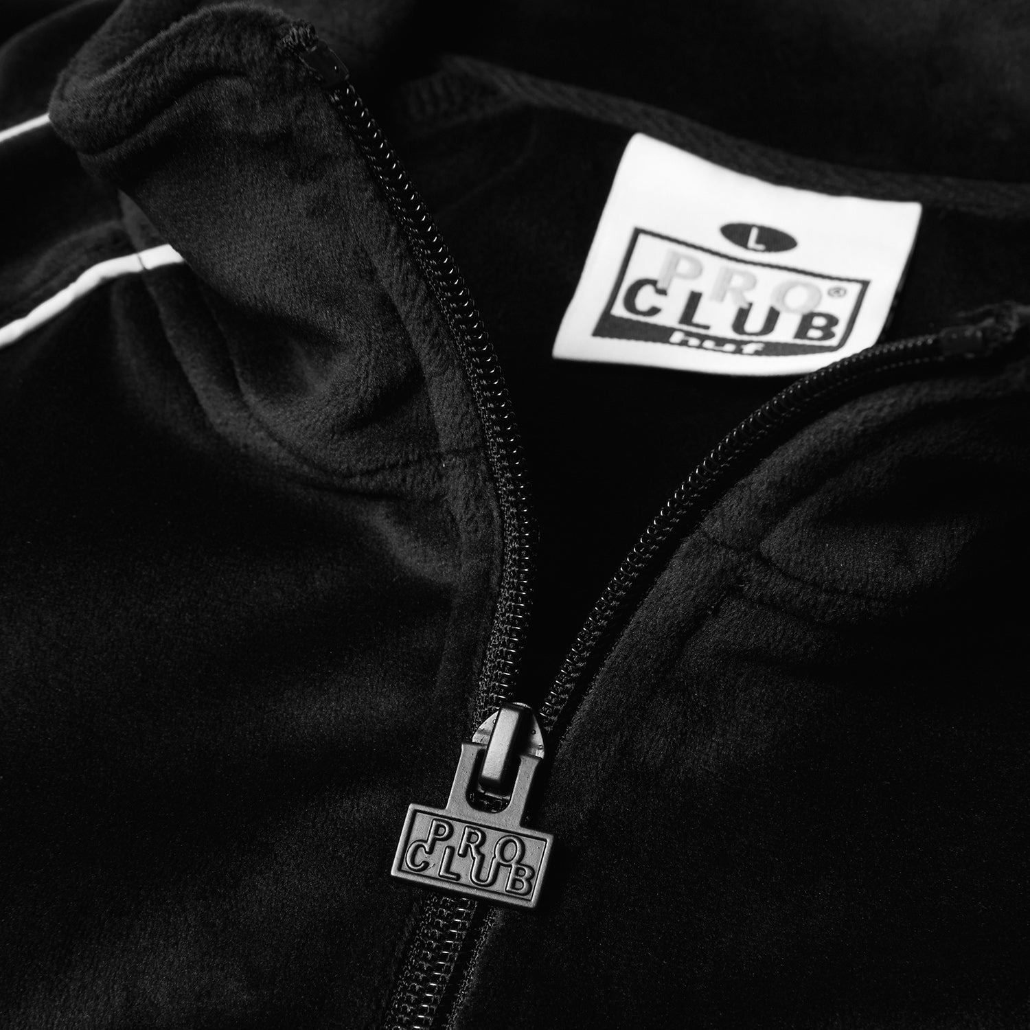 HUF (ハフ) Worldwide JP /JACKETS（ジャケット）/ HUF X PROCLUB VELOUR TRACK JACKET商品 / BLACK
