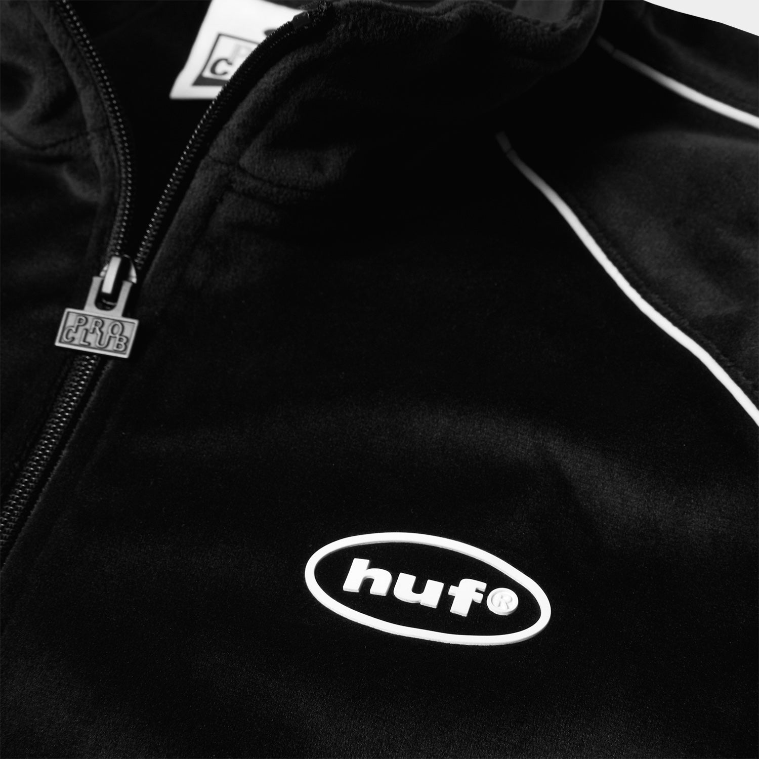 HUF (ハフ) Worldwide JP /JACKETS（ジャケット）/ HUF X PROCLUB VELOUR TRACK JACKET商品 / BLACK