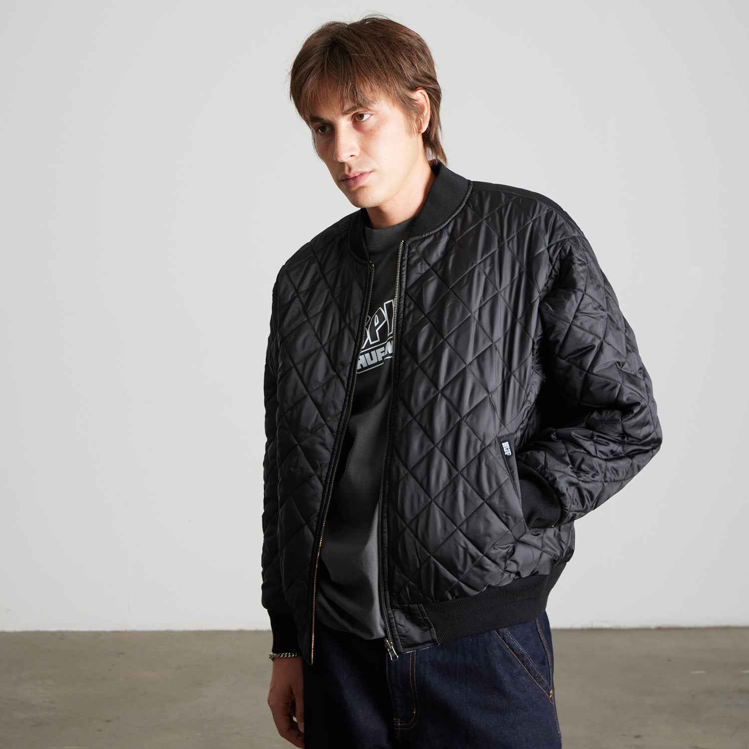 HUF (ハフ) Worldwide JP /JACKETS（ジャケット）/ huf X SPITFIRE REVERSIBLE PLAID JACKET商品 / NAVY/BLACK