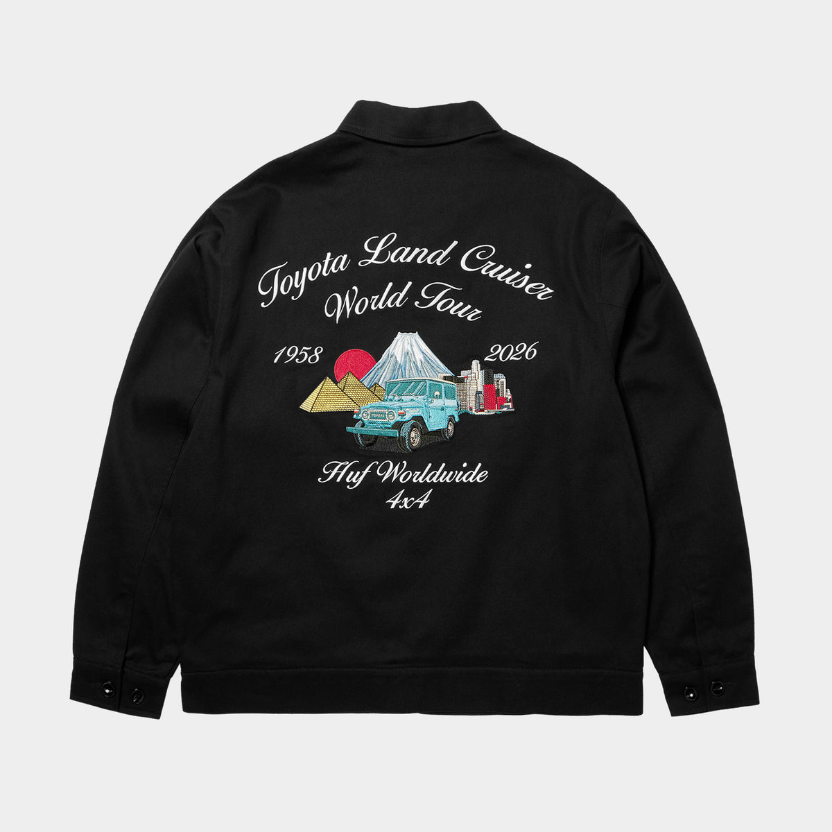 HUF (ハフ) Worldwide JP / JACKETS（ジャケット） / huf® X TOYOTA LAND CRUISER WORLD TOUR JACKET商品 / BLACK
