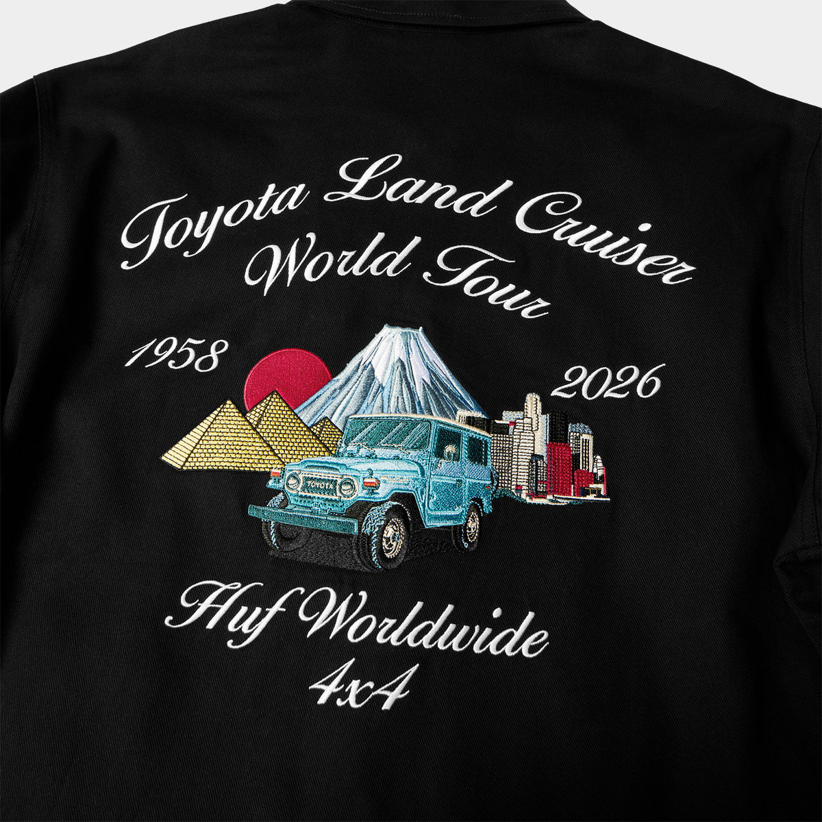 HUF (ハフ) Worldwide JP /JACKETS（ジャケット）/ huf® X TOYOTA LAND CRUISER WORLD TOUR JACKET商品 / BLACK