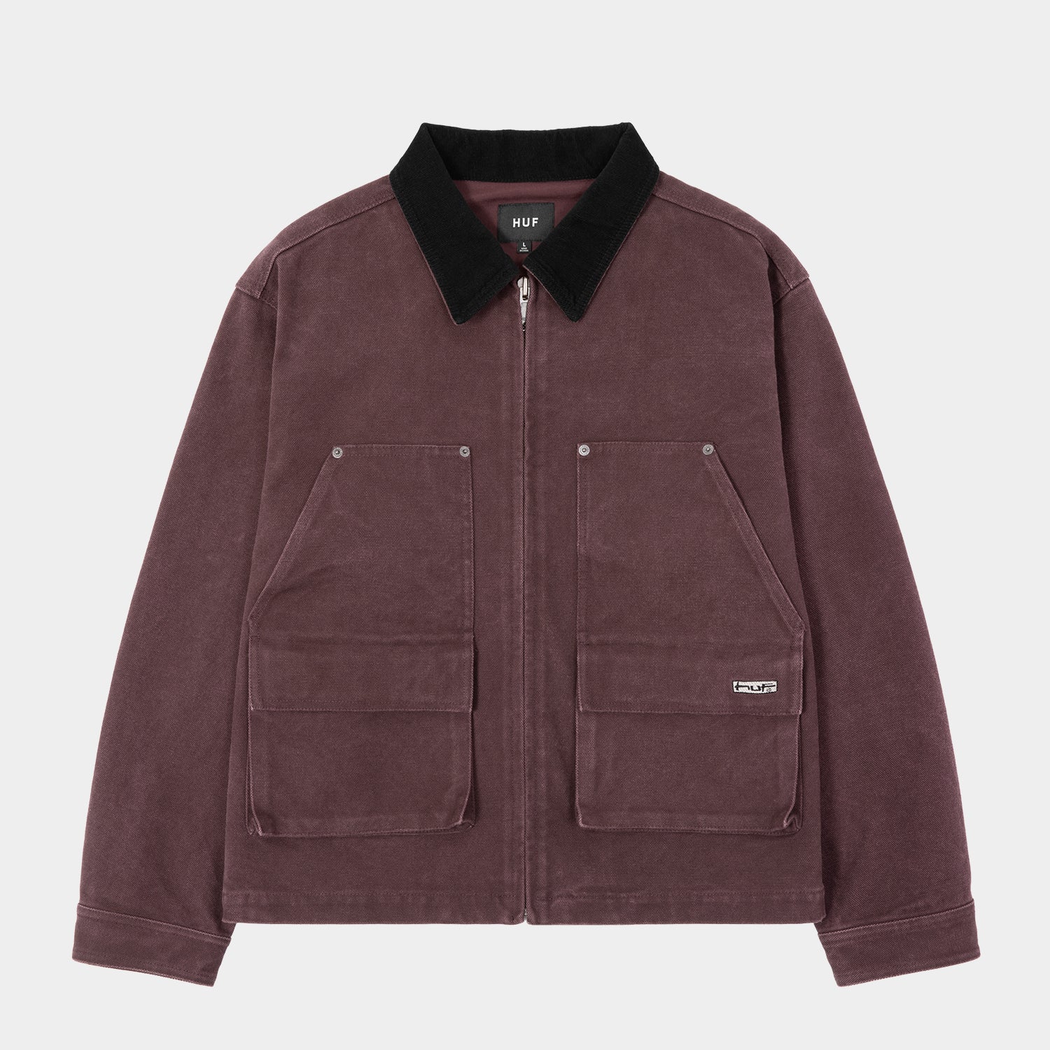 HUF (ハフ) Worldwide JP /JACKETS（ジャケット）/ STRETCH LOGO CANVAS WORK JACKET商品 / DEEP WINE