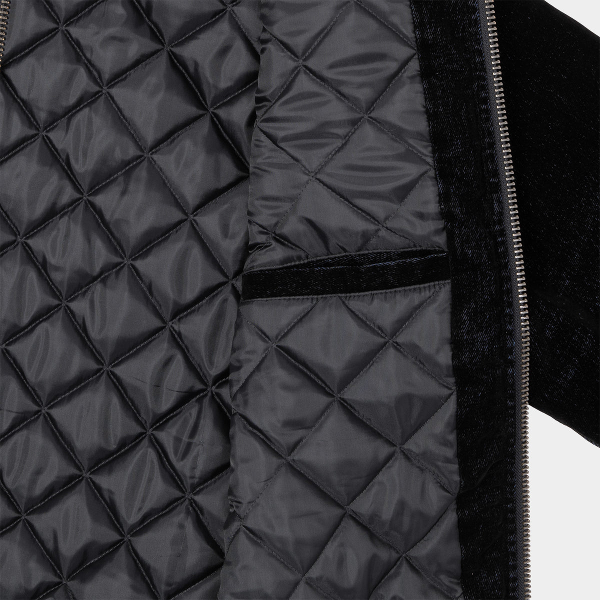 HUF (ハフ) Worldwide JP /JACKETS（ジャケット）/ FLOCKED DENIM HOODED JACKET商品 / STONE