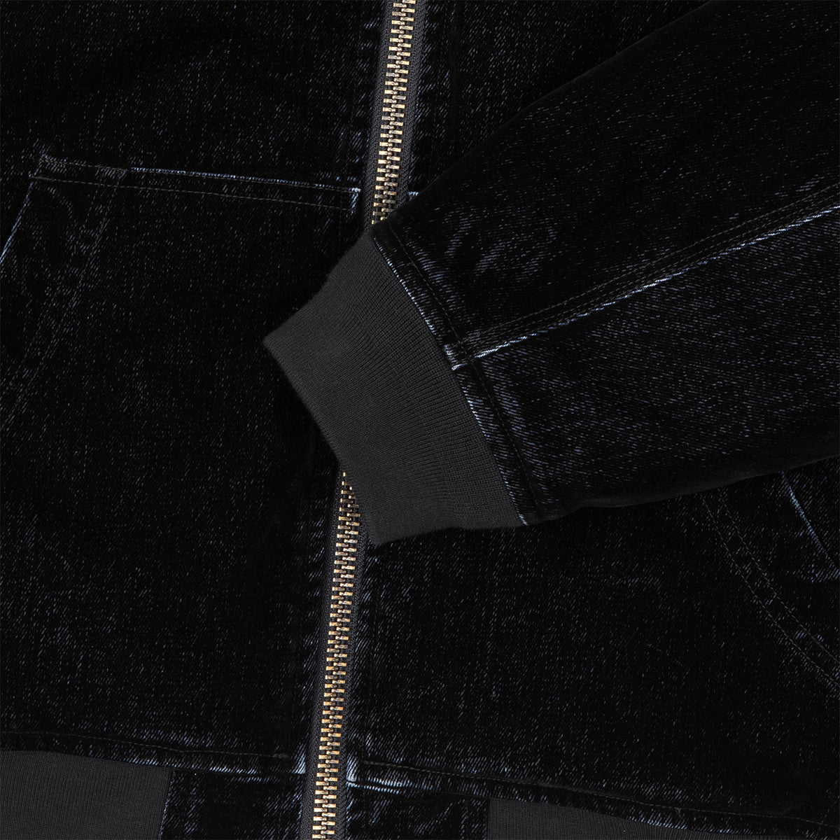 HUF (ハフ) Worldwide JP /JACKETS（ジャケット）/ FLOCKED DENIM HOODED JACKET商品 / STONE