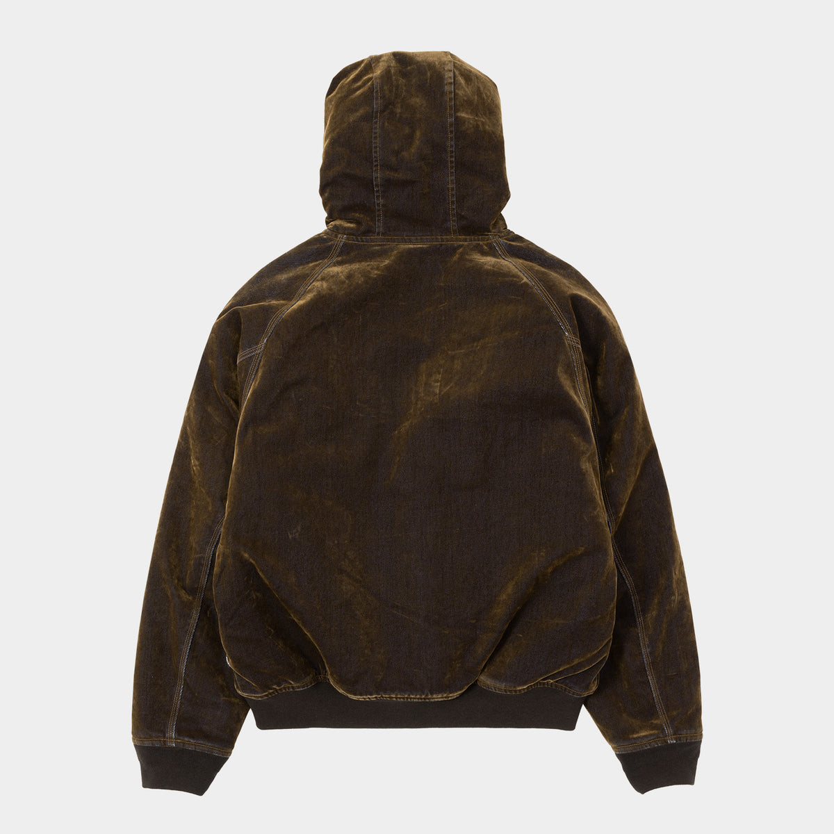 HUF (ハフ) Worldwide JP /JACKETS（ジャケット）/ FLOCKED DENIM HOODED JACKET商品 / STONE