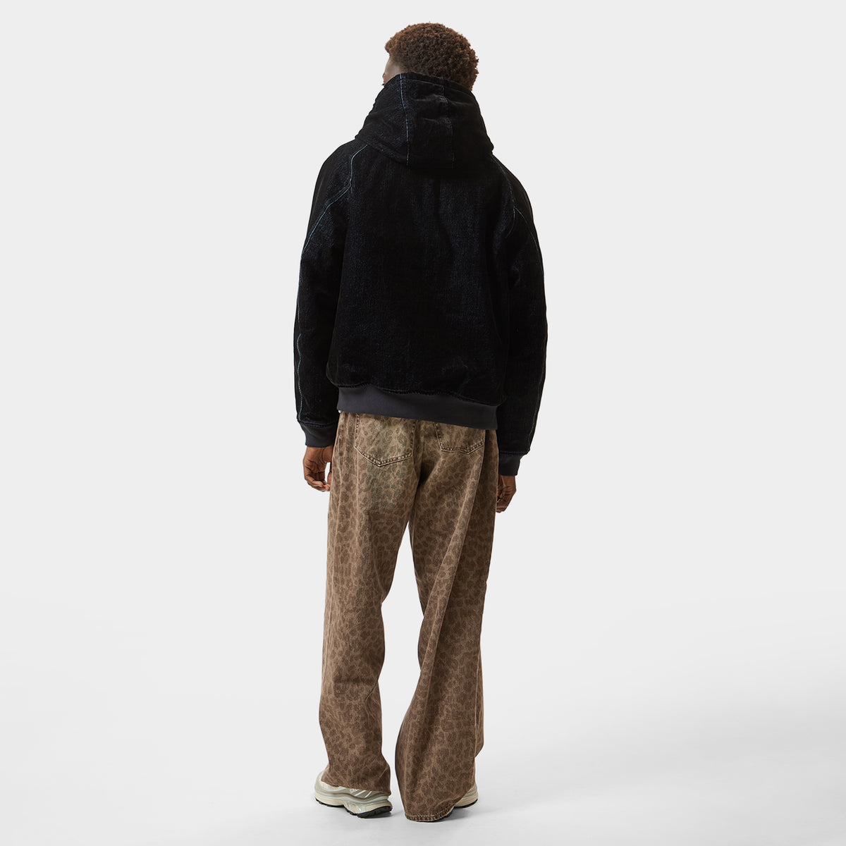 HUF (ハフ) Worldwide JP /JACKETS（ジャケット）/ FLOCKED DENIM HOODED JACKET商品 / STONE