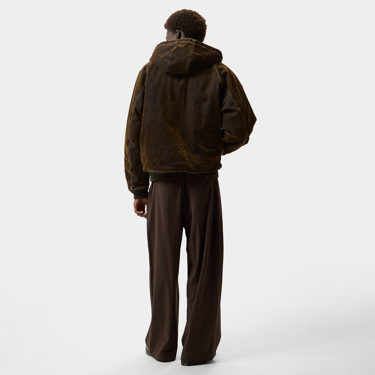 HUF (ハフ) Worldwide JP /JACKETS（ジャケット）/ FLOCKED DENIM HOODED JACKET商品 / STONE