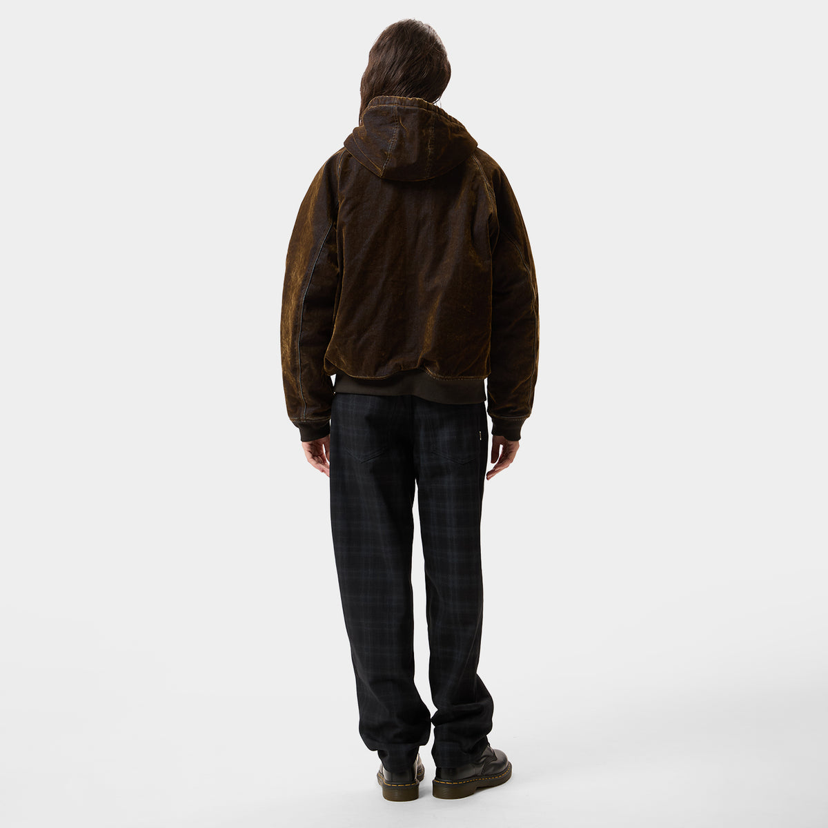 HUF (ハフ) Worldwide JP /JACKETS（ジャケット）/ FLOCKED DENIM HOODED JACKET商品 / STONE