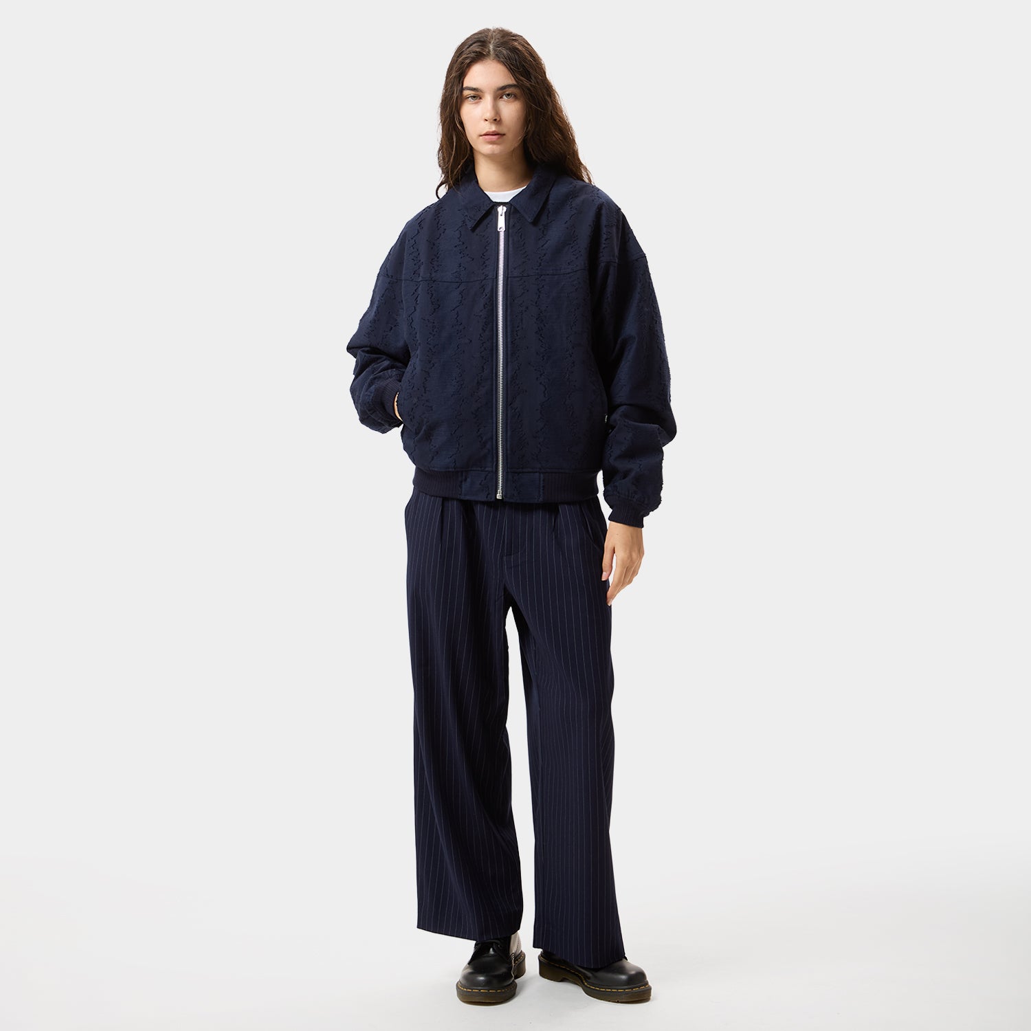 HUF (ハフ) Worldwide JP /JACKETS（ジャケット）/ 89 OVAL BOMBER JACKET商品 / NAVY