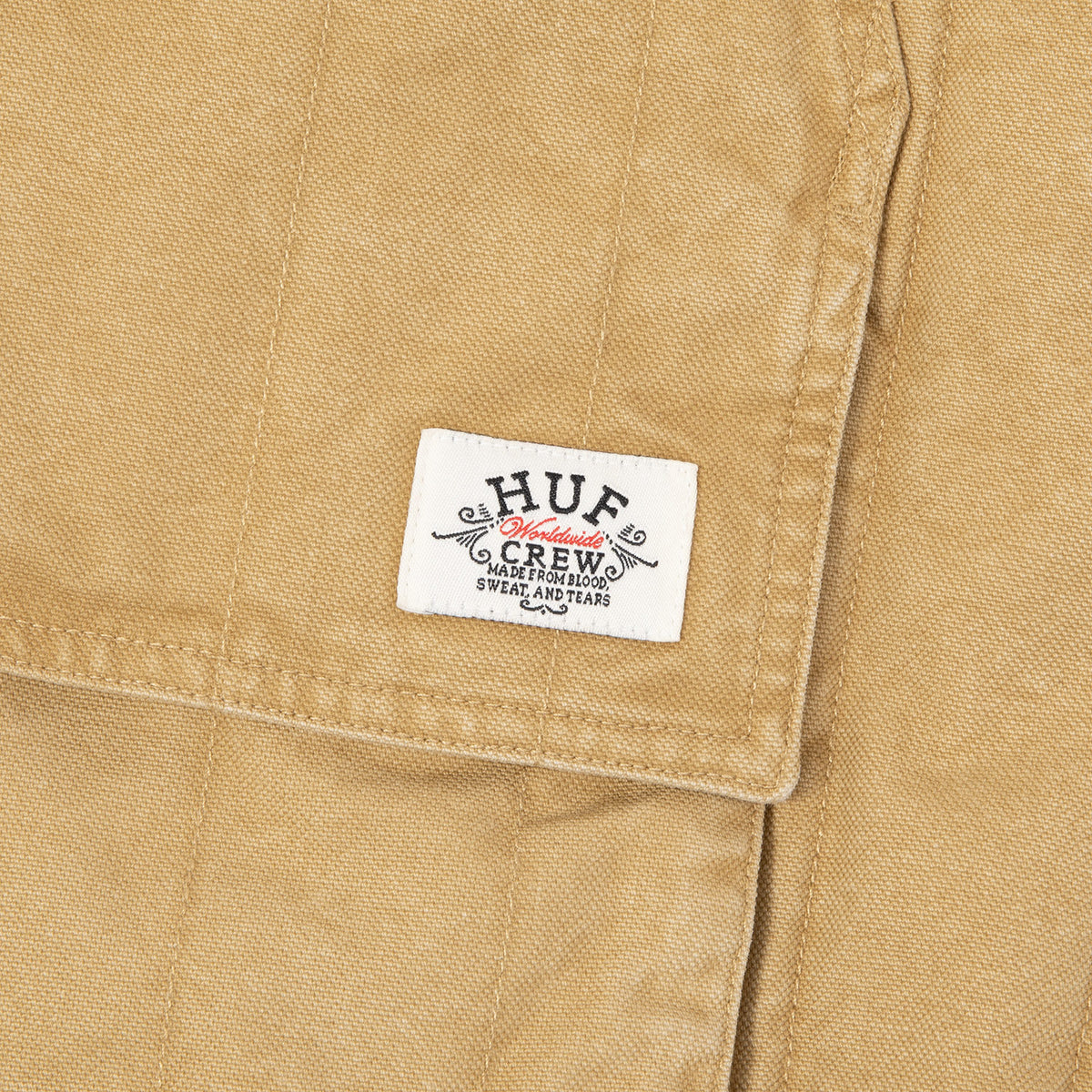 HUF (ハフ) Worldwide JP /JACKETS（ジャケット）/ HUF CREW CANVAS HOODED JACKET商品 / MUSTARD