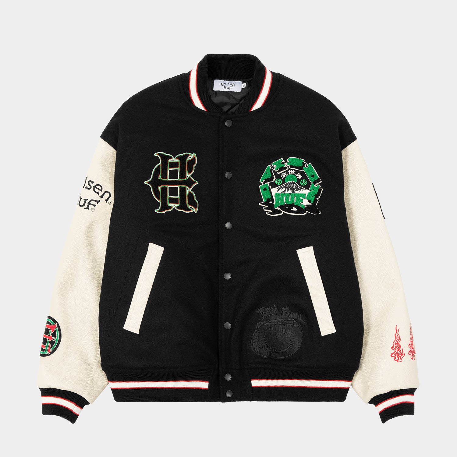 HUF (ハフ) Worldwide JP / JACKETS（ジャケット） / HUF X EVISEN STADIUM LOGO JACKET商品 / BLACK