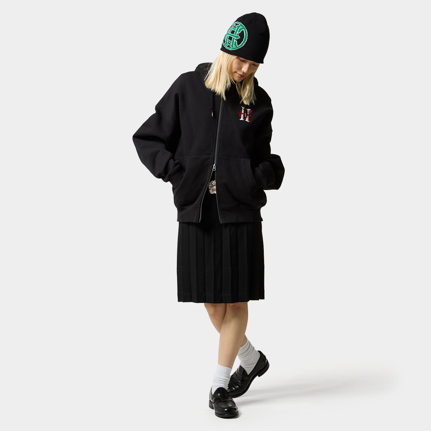 HUF (ハフ) Worldwide JP /HOODIES（パーカー）/ HUF X EVISEN HUFUJI ZIP HOODIE商品 / BLACK