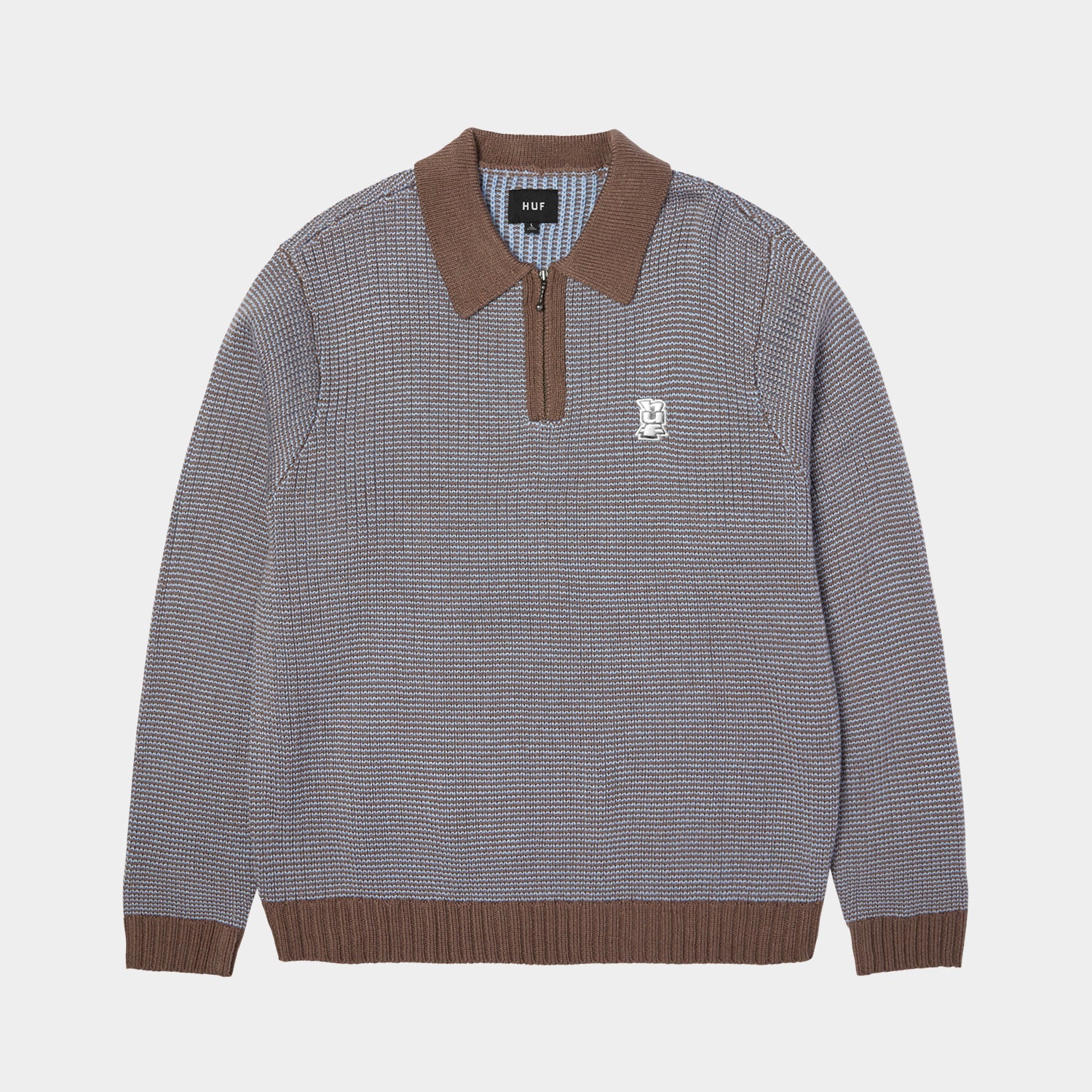 HUF WORLDWIDE 水色 ニットM HUF（ハフ）の「OG LOGO CREW SWEATER / HUF セーター ニット