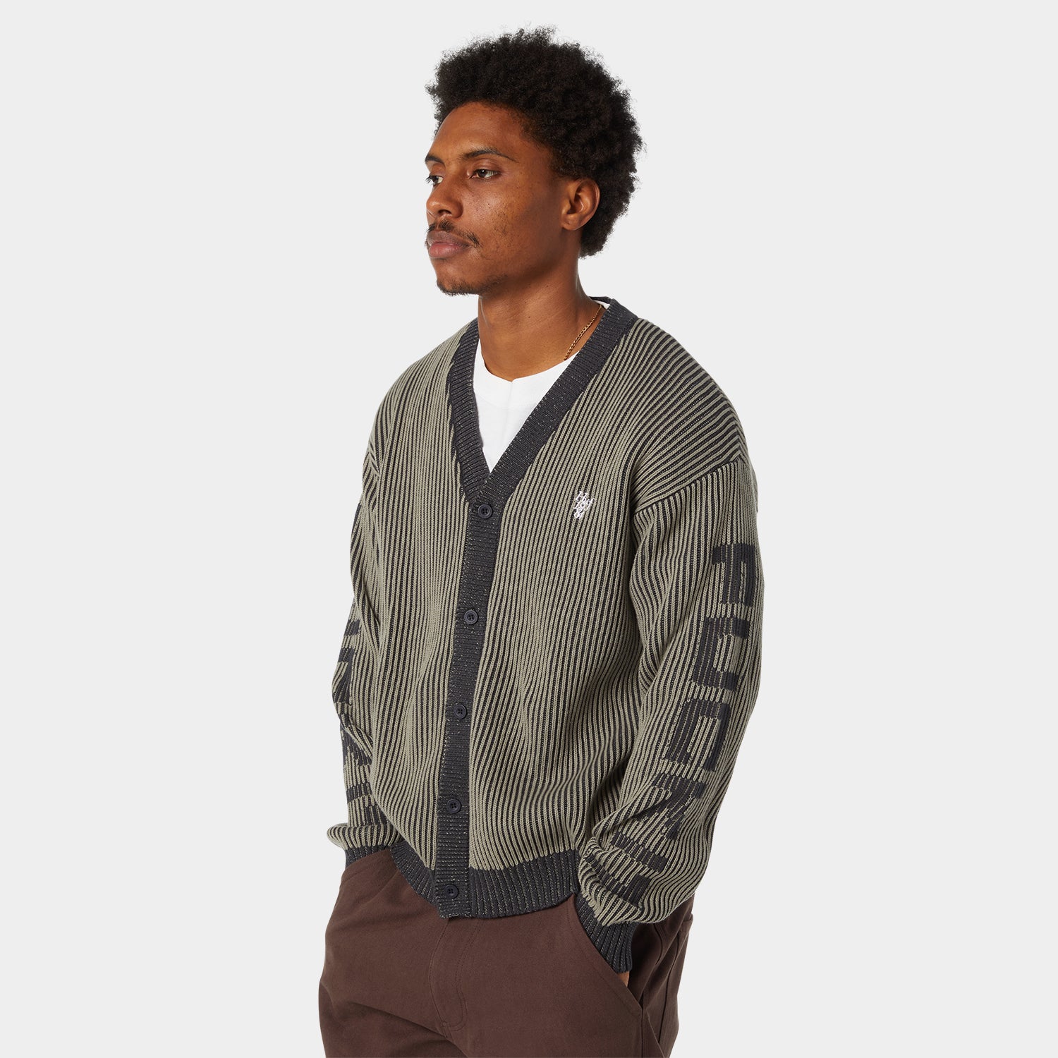 HUF (ハフ) Worldwide JP /KNITS & SWEATERS（ニット&セーター）/ REPEATER CARDIGAN商品 / WASHED BLUE