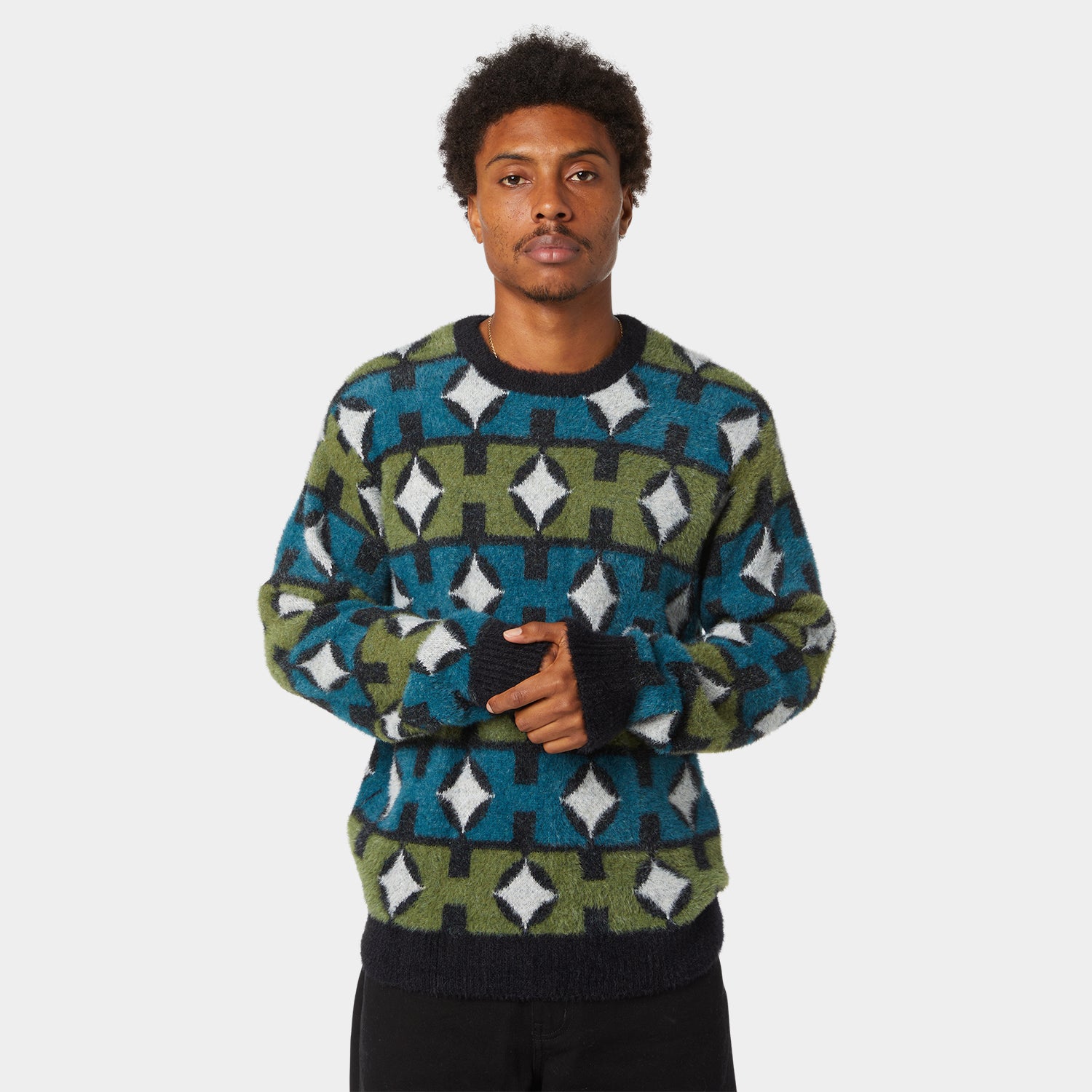 HUF (ハフ) Worldwide JP /KNITS & SWEATERS（ニット&セーター）/ SPACE AGE CREWNECK SWEATER商品 / PINE