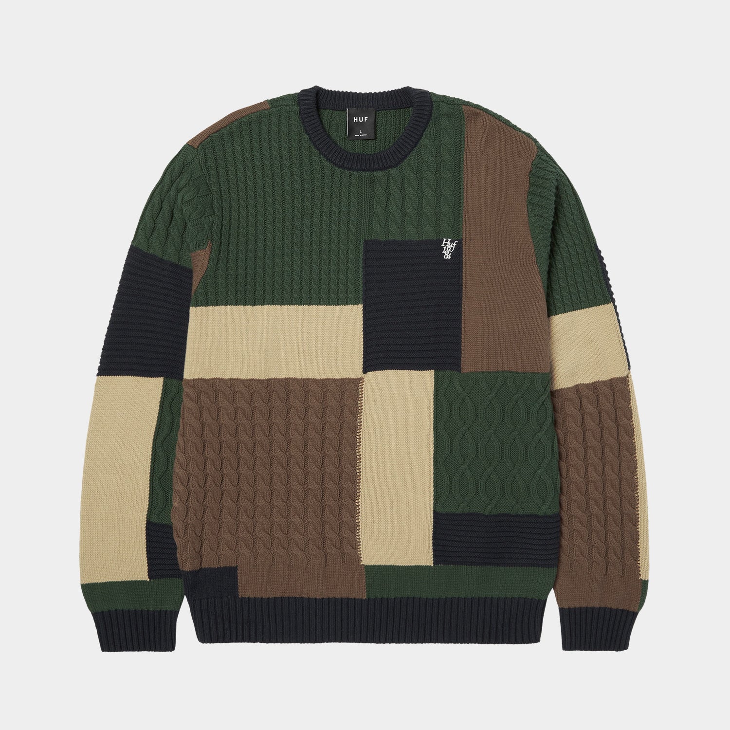 HUF (ハフ) Worldwide JP /KNITS & SWEATERS（ニット&セーター）/ COLUMBIA CABLE KNIT SWEATER商品 / MULTI