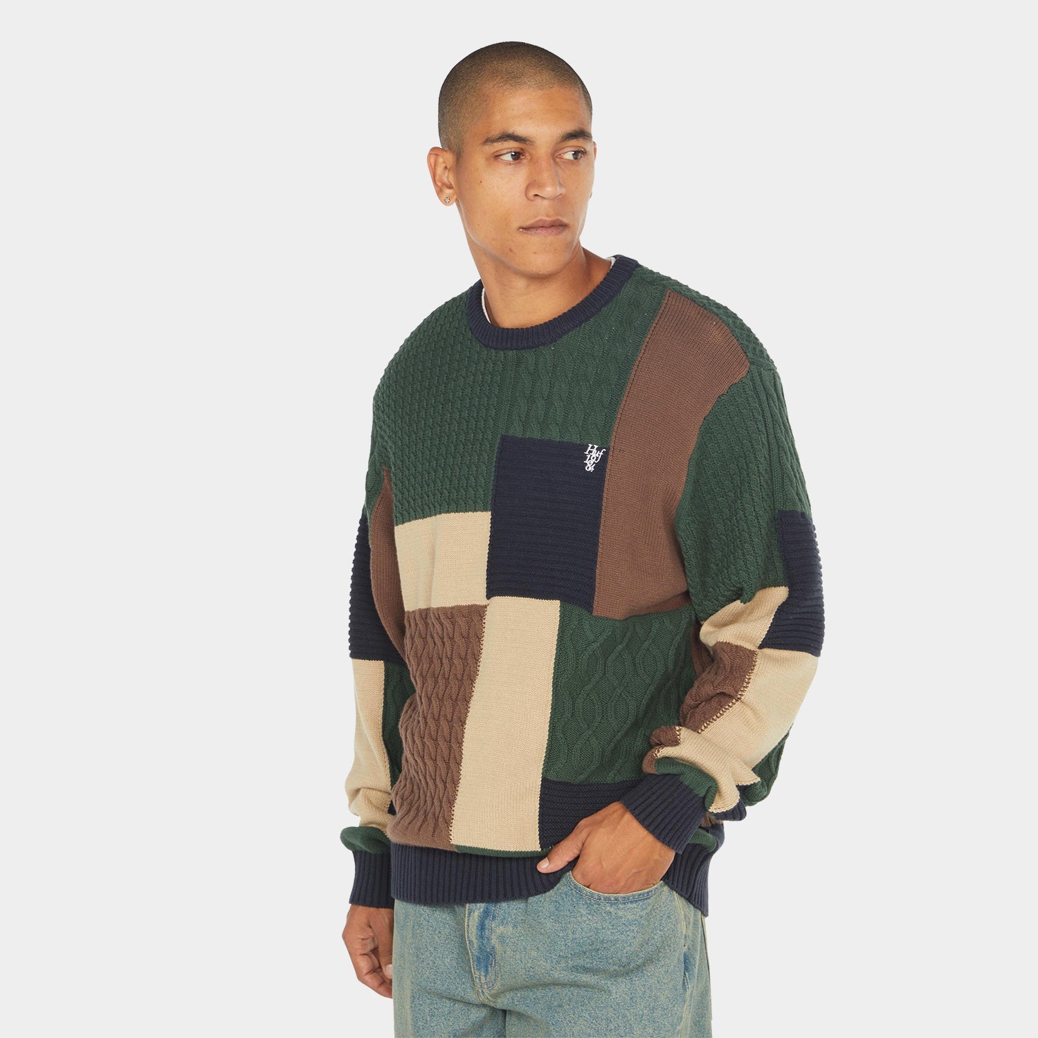 HUF (ハフ) Worldwide JP /KNITS & SWEATERS（ニット&セーター）/ COLUMBIA CABLE KNIT SWEATER商品 / MULTI