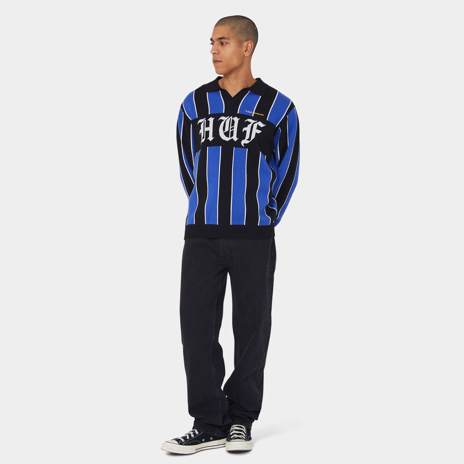 HUF (ハフ) Worldwide JP /KNITS & SWEATERS（ニット&セーター）/ MIDFIELD JERSEY SWEATER商品 / ELECTRIC BLUE