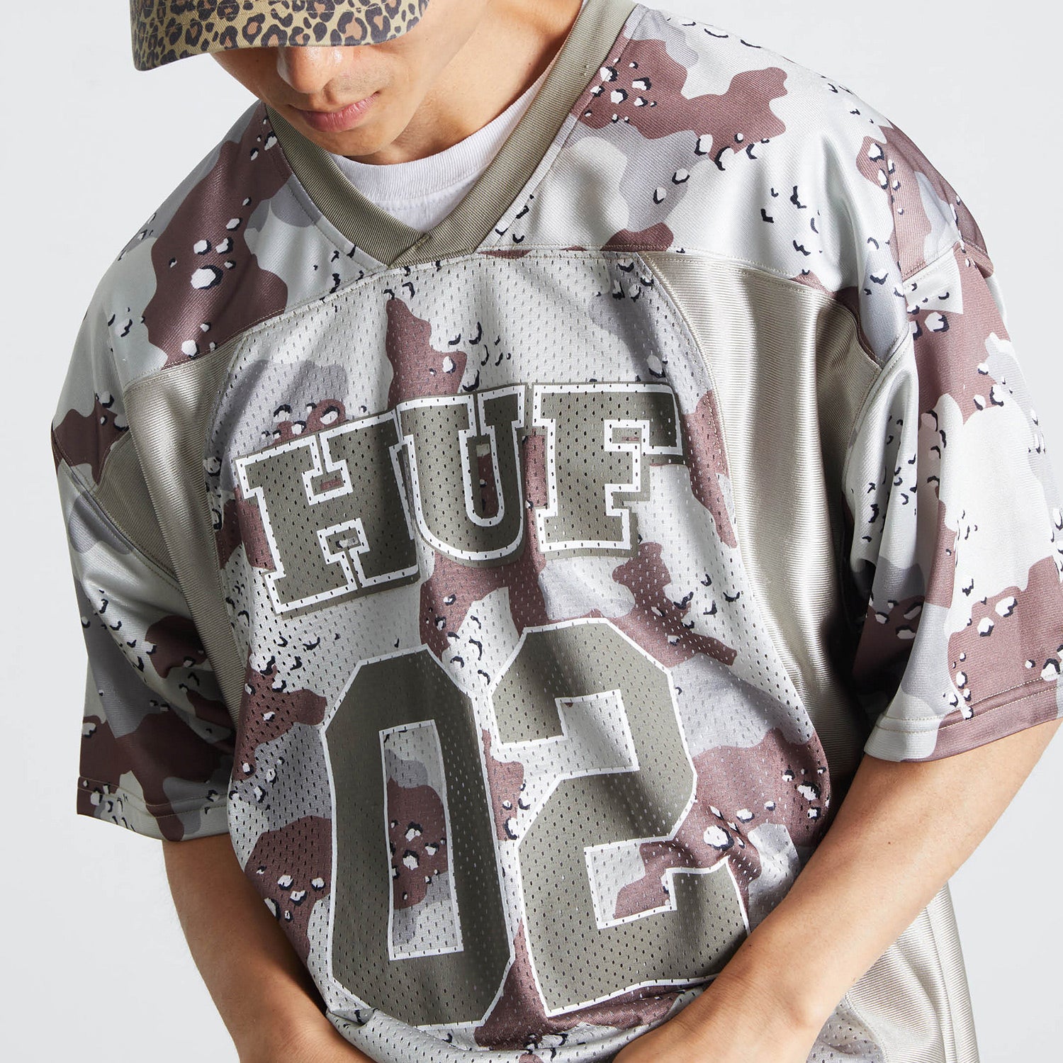 HUF (ハフ) Worldwide JP /TOPS & SHIRTS（トップス&シャツ）/ CAMO FOOTBALL JERSEY商品 / BROWN