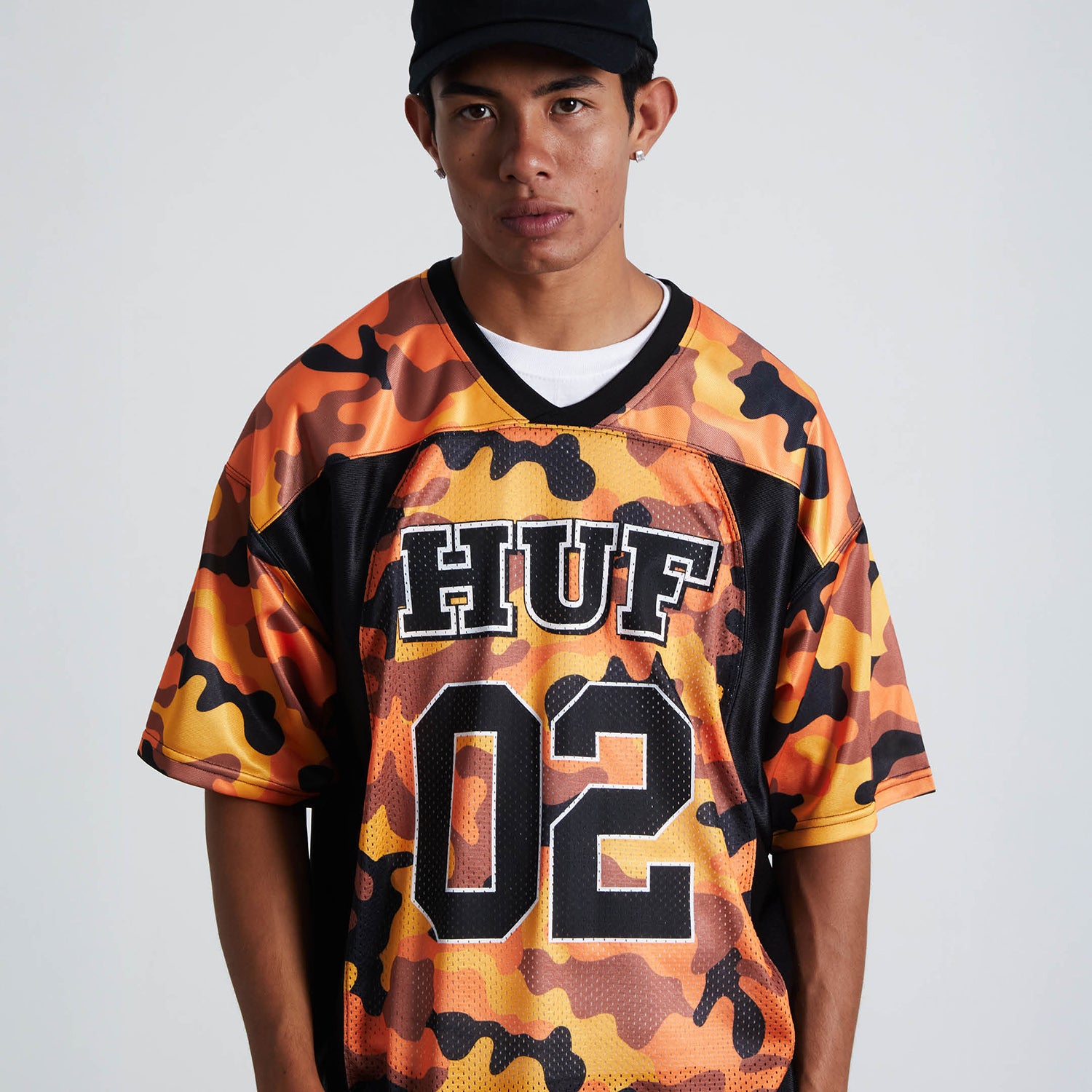 HUF (ハフ) Worldwide JP /TOPS & SHIRTS（トップス&シャツ）/ CAMO FOOTBALL JERSEY商品 / BROWN