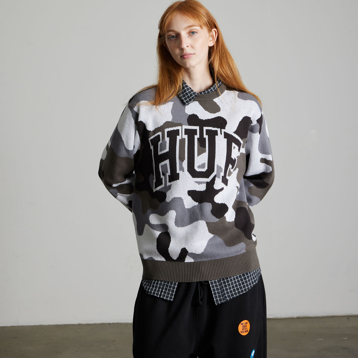 HUF (ハフ) Worldwide JP /KNITS & SWEATERS（ニット&セーター）/ ARCH JACQUARD CAMO CREWNECK商品 / CAMO