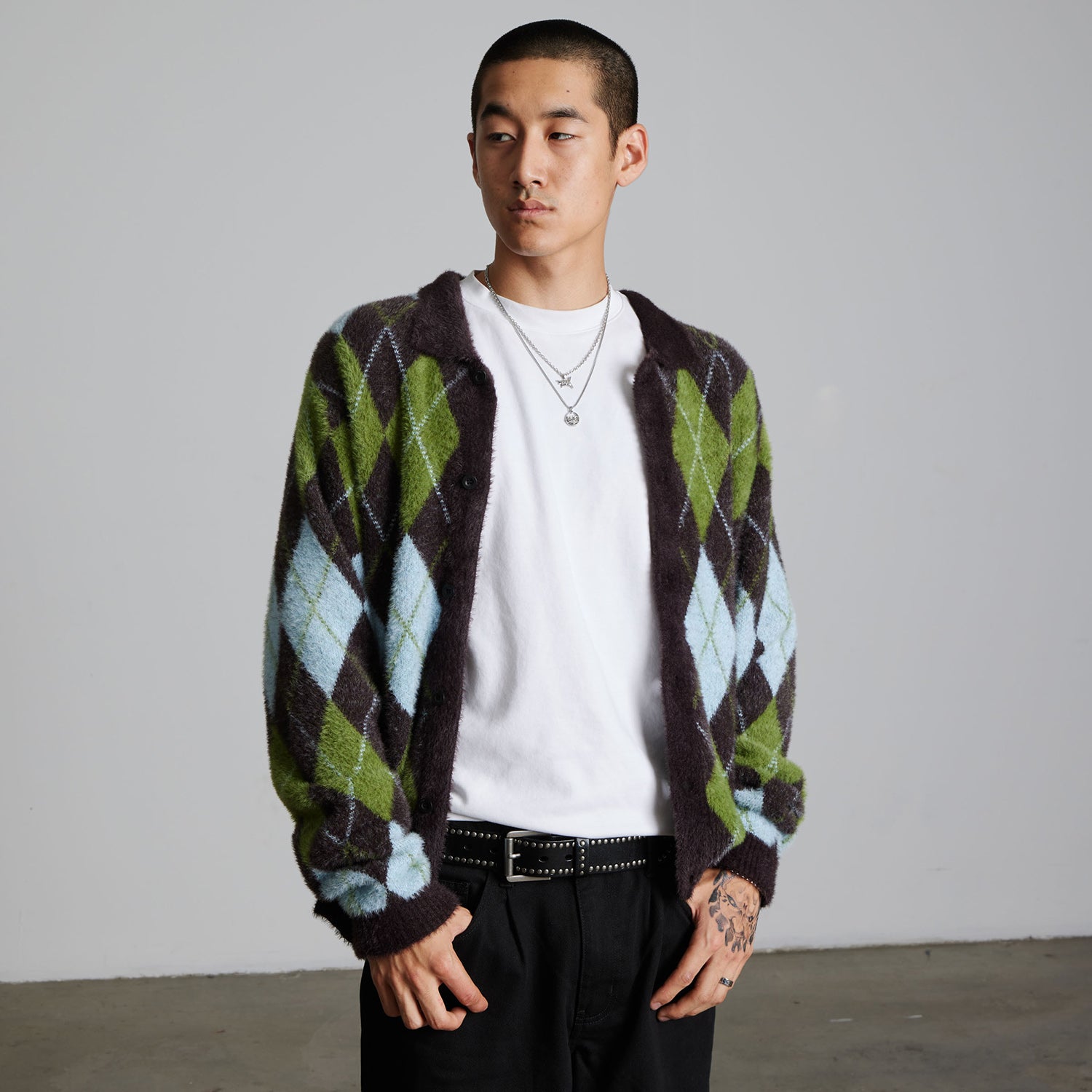HUF (ハフ) Worldwide JP /KNITS & SWEATERS（ニット&セーター）/ COOPER MOHAIR SWEATER商品 / DARK BROWN