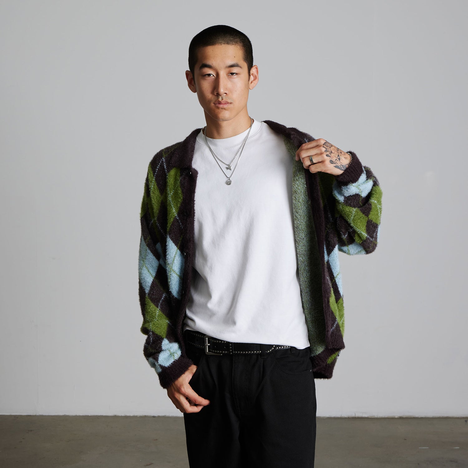 HUF (ハフ) Worldwide JP /KNITS & SWEATERS（ニット&セーター）/ COOPER MOHAIR SWEATER商品 / DARK BROWN