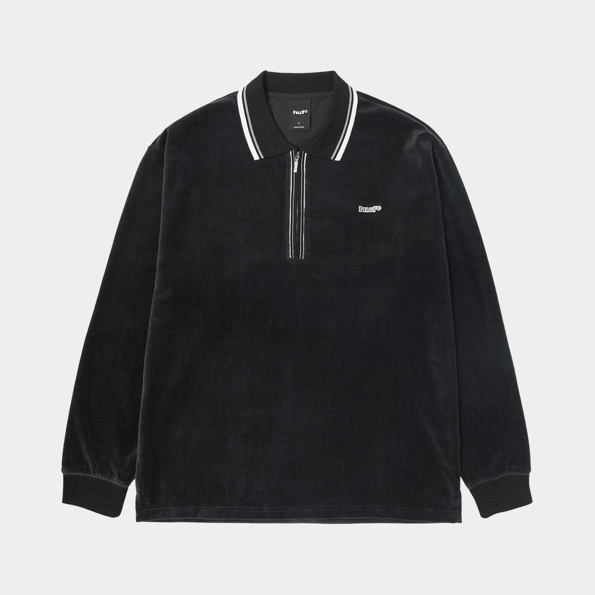 HUF (ハフ) Worldwide JP /TOPS & SHIRTS（トップス&シャツ）/ PARKER VELOUR LS POLO商品 / BROWN