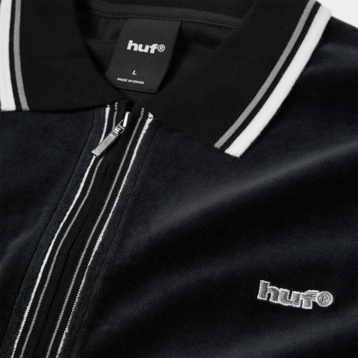 HUF (ハフ) Worldwide JP /TOPS & SHIRTS（トップス&シャツ）/ PARKER VELOUR LS POLO商品 / BROWN