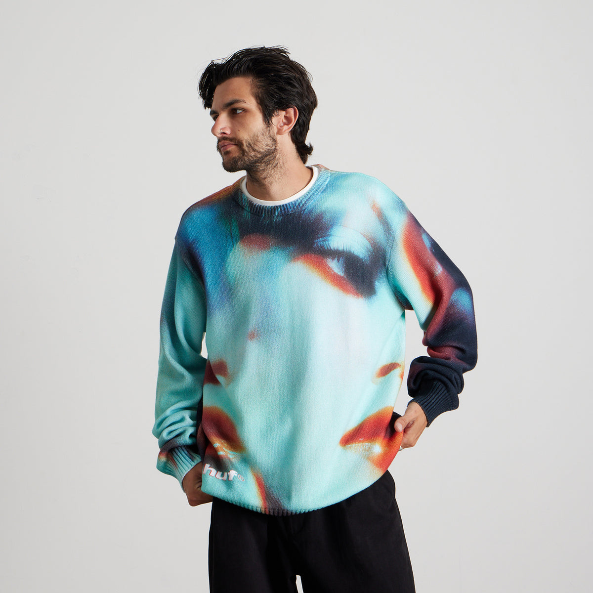 HUF (ハフ) Worldwide JP /KNITS & SWEATERS（ニット&セーター）/ VISAGE PRINTED SWEATER商品 / MULTI
