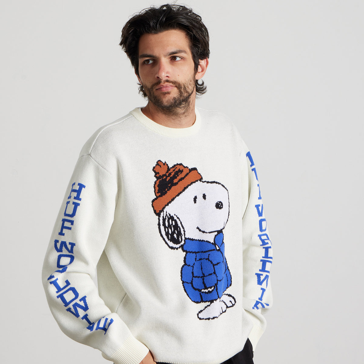 HUF (ハフ) Worldwide JP /KNITS & SWEATERS（ニット&セーター）/ SNOOPY PUFFER SWEATER商品 / BLEACH