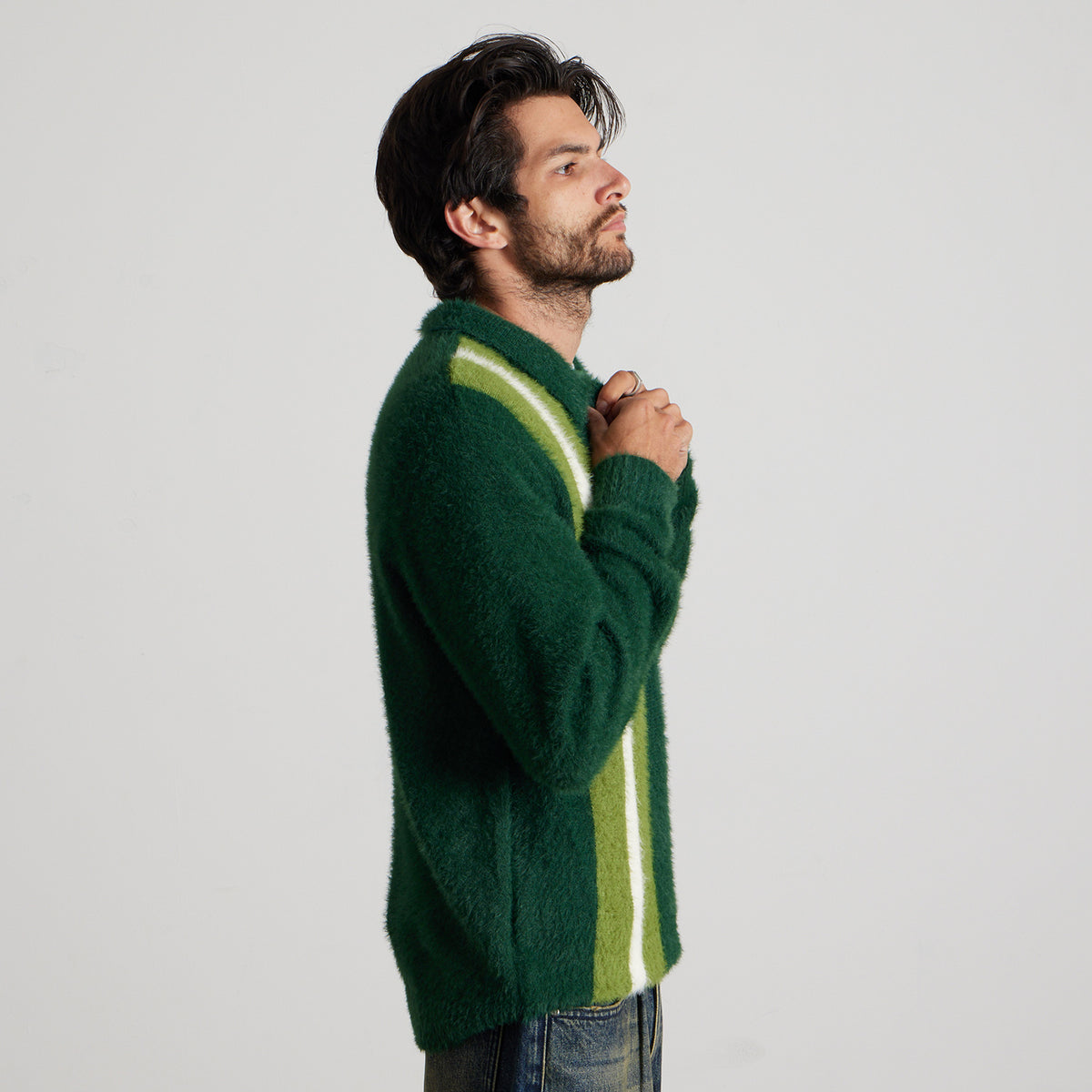 HUF (ハフ) Worldwide JP /KNITS & SWEATERS（ニット&セーター）/ MILTON SHAGGY POLO SWEATER商品 / BROWN