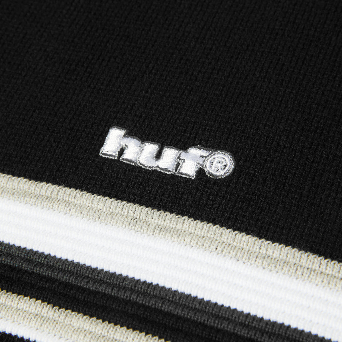 HUF (ハフ) Worldwide JP /KNITS & SWEATERS（ニット&セーター）/ STRATFORD STRIPE SWEATER商品 / BLACK