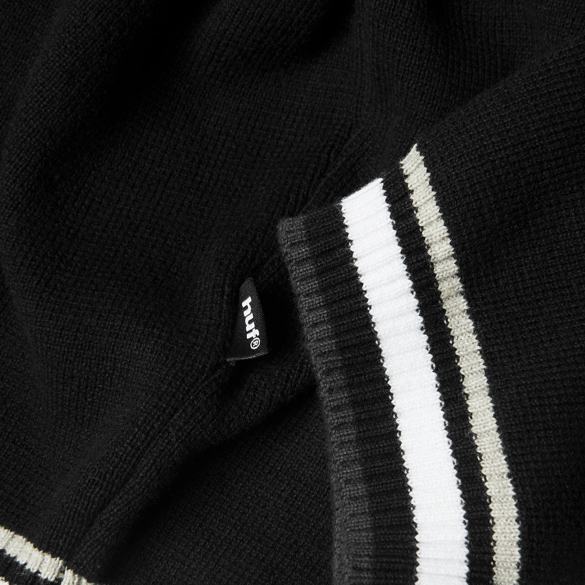 HUF (ハフ) Worldwide JP /KNITS & SWEATERS（ニット&セーター）/ STRATFORD STRIPE SWEATER商品 / BLACK