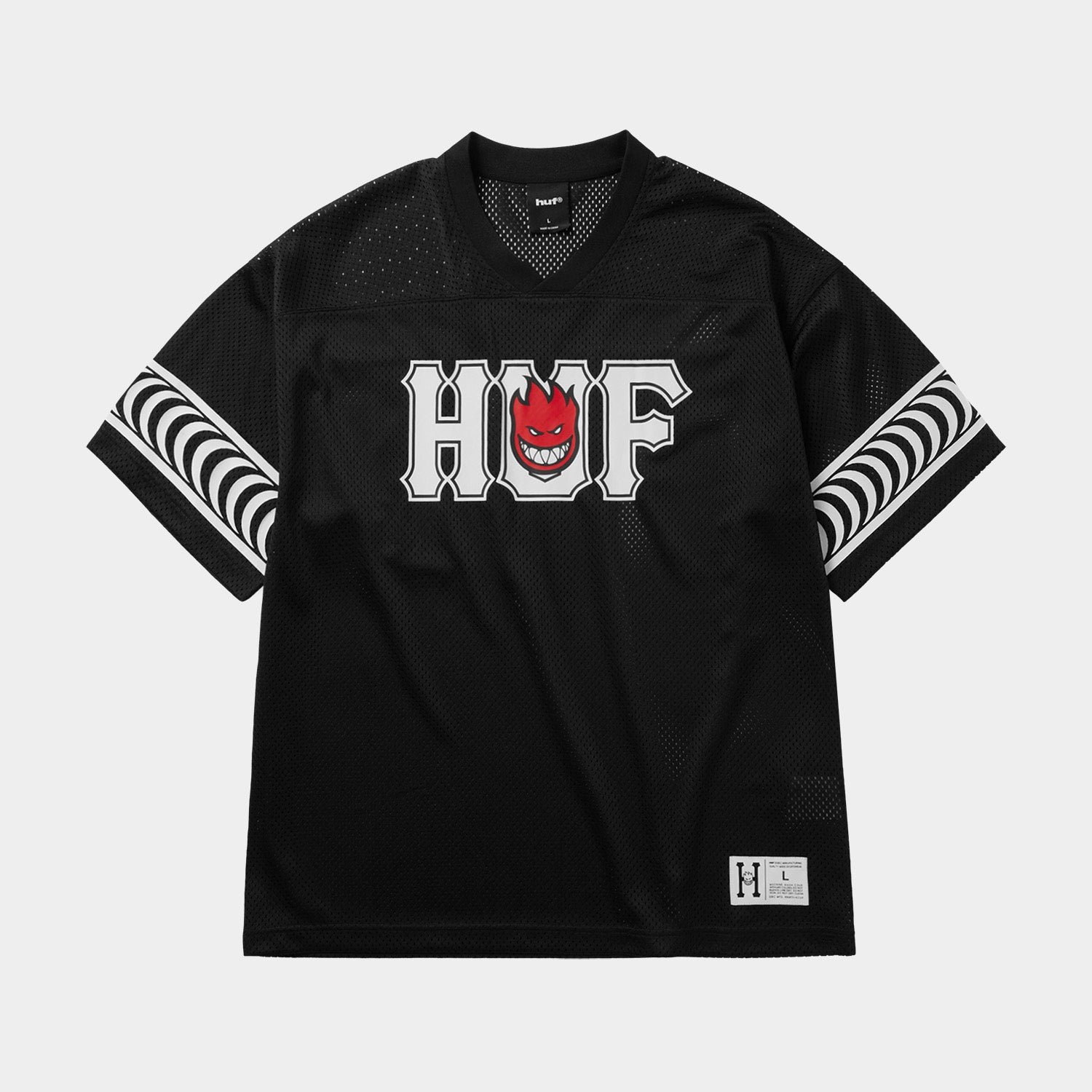 HUF (ハフ) Worldwide JP / TOPS & SHIRTS（トップス&シャツ） / huf X SPITFIRE END ZONE JERSEY商品 / BLACK