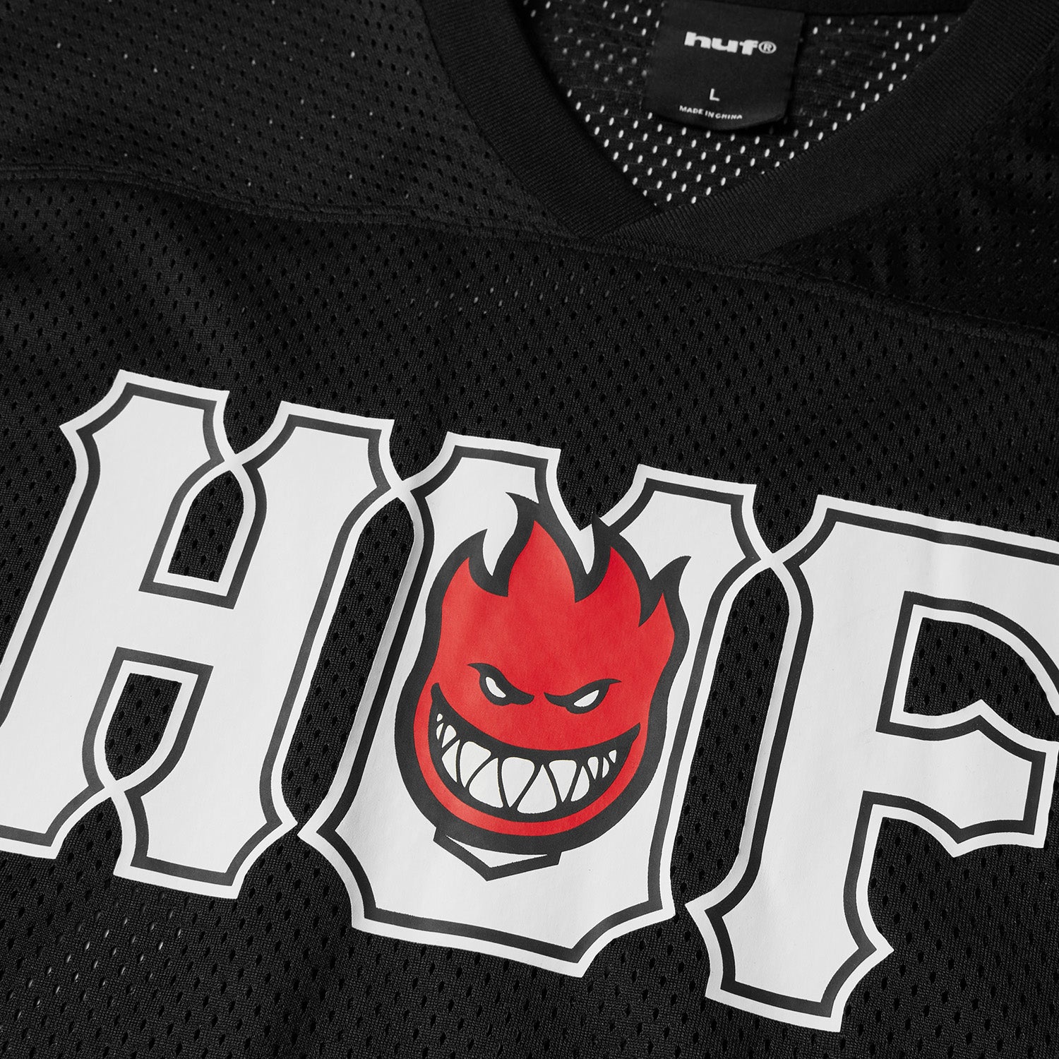 HUF (ハフ) Worldwide JP /TOPS & SHIRTS（トップス&シャツ）/ huf X SPITFIRE END ZONE JERSEY商品 / BLACK