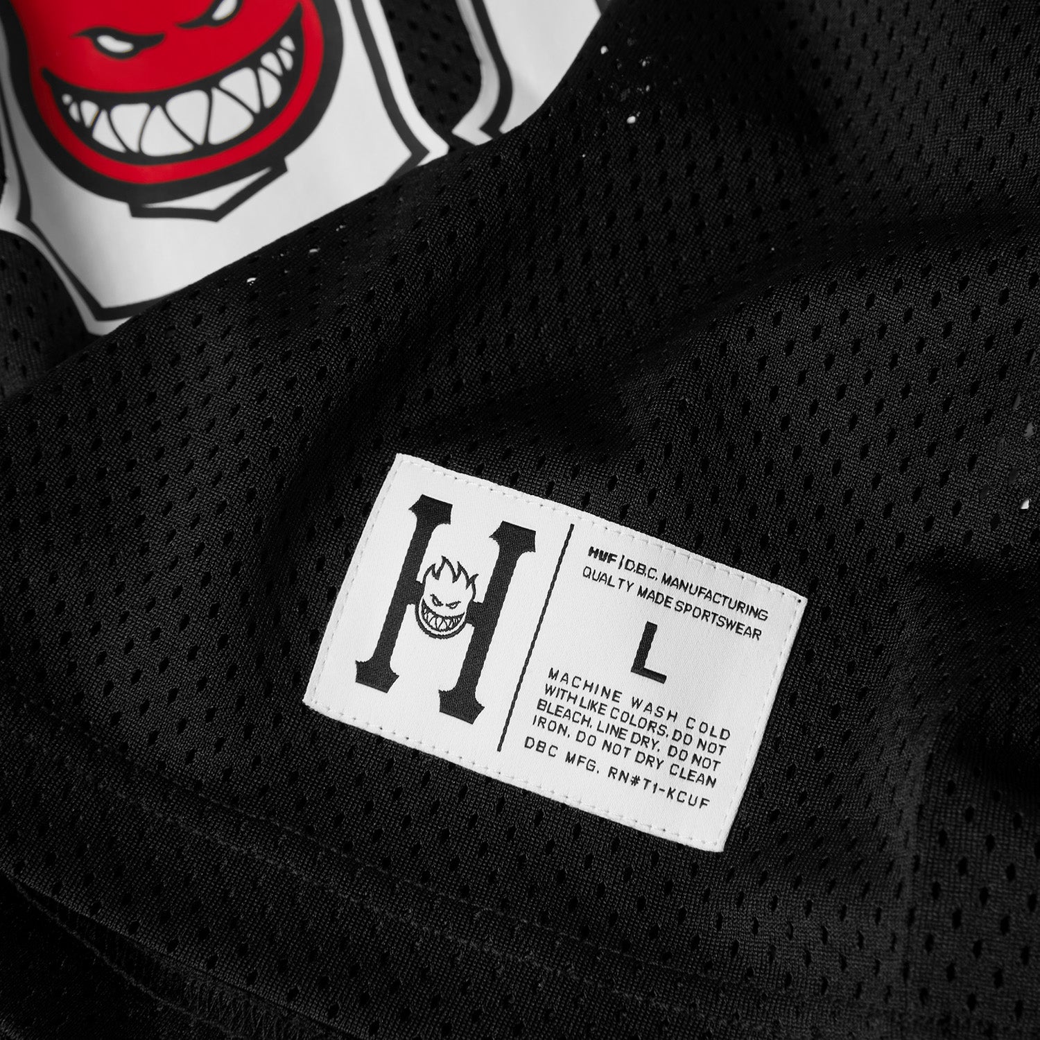 HUF (ハフ) Worldwide JP /TOPS & SHIRTS（トップス&シャツ）/ huf X SPITFIRE END ZONE JERSEY商品 / BLACK