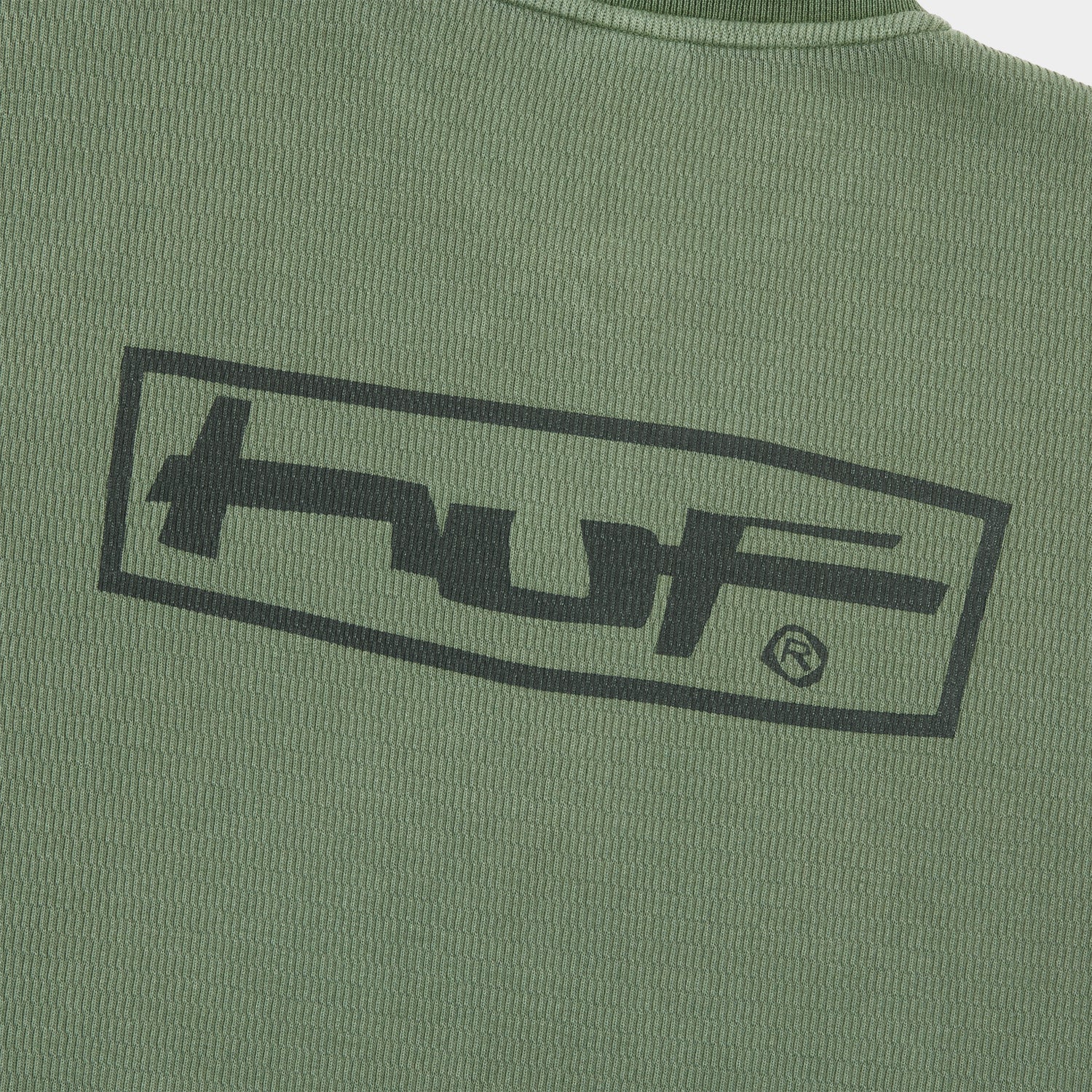 HUF (ハフ) Worldwide JP /TOPS & SHIRTS（トップス&シャツ）/ STRETCH LOGO HENRY THERMAL商品 / DARK OLIVE