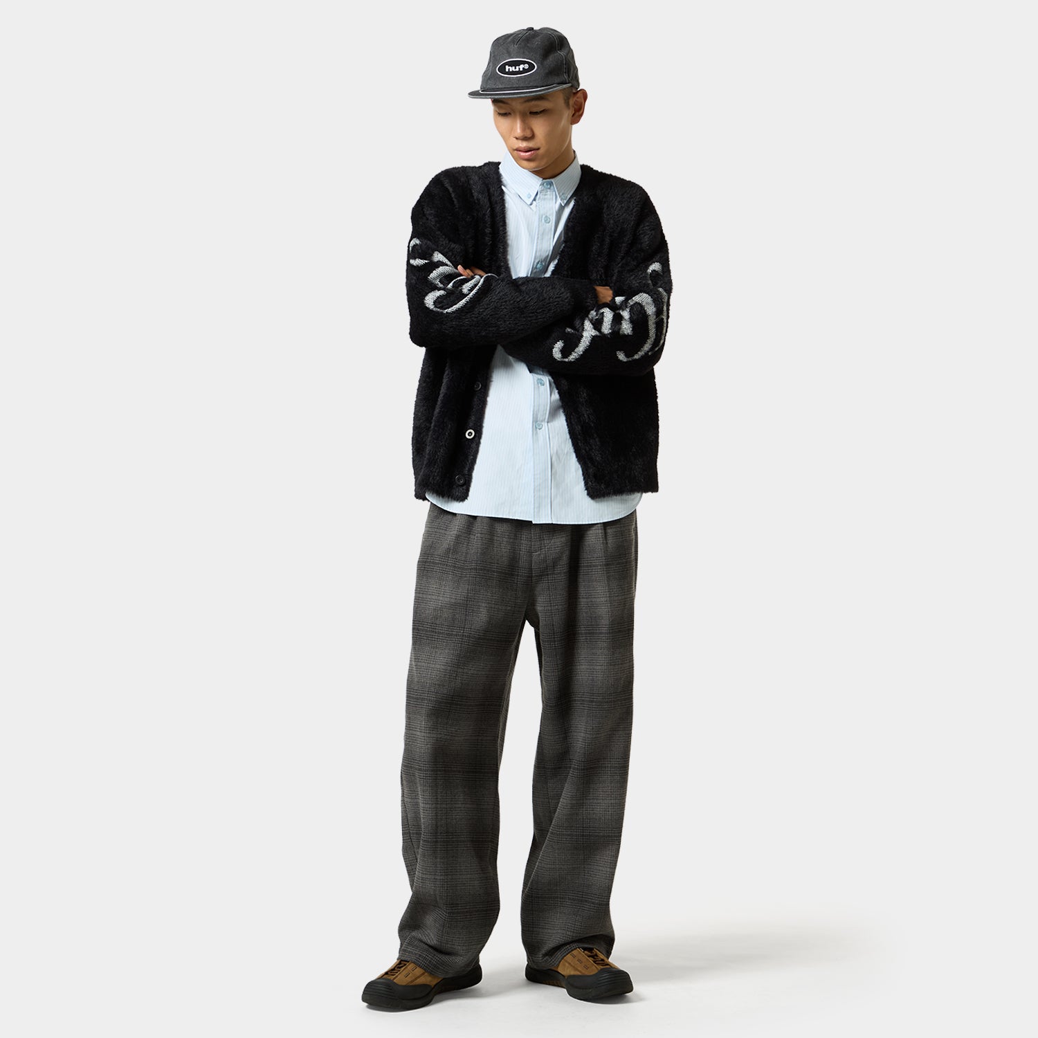 【美品】 HUF CROWN CARDIGAN ブラック THE CROWN CARDIGAN｜KNITS & SWEATERS（ニット&セーター）｜【公式