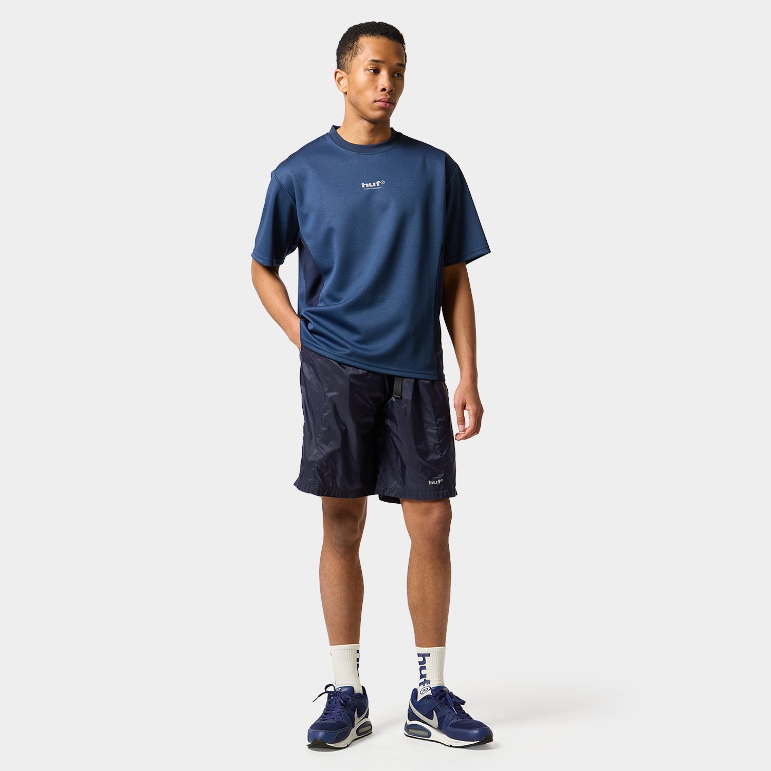 HUF (ハフ) Worldwide JP /TOPS & SHIRTS（トップス&シャツ）/ CROSS CONDITIONS BC TECH TEE商品 / NAVY